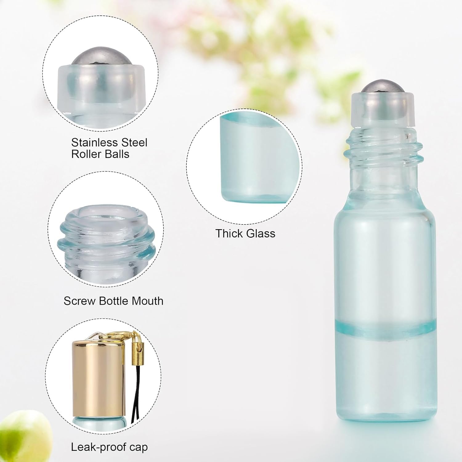 Thumbnail 2 de Ellbest Glass Roller Bottles, 5 ml