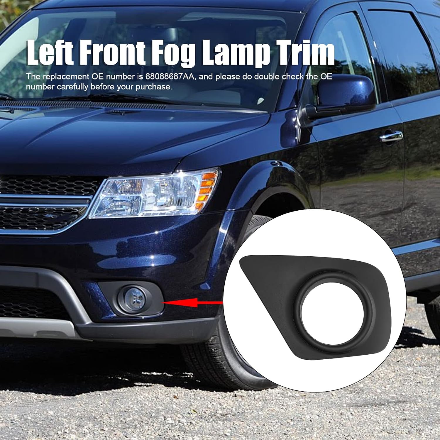 Detalle de KIMISS Fog Light Bezel Cover 68088687AA
