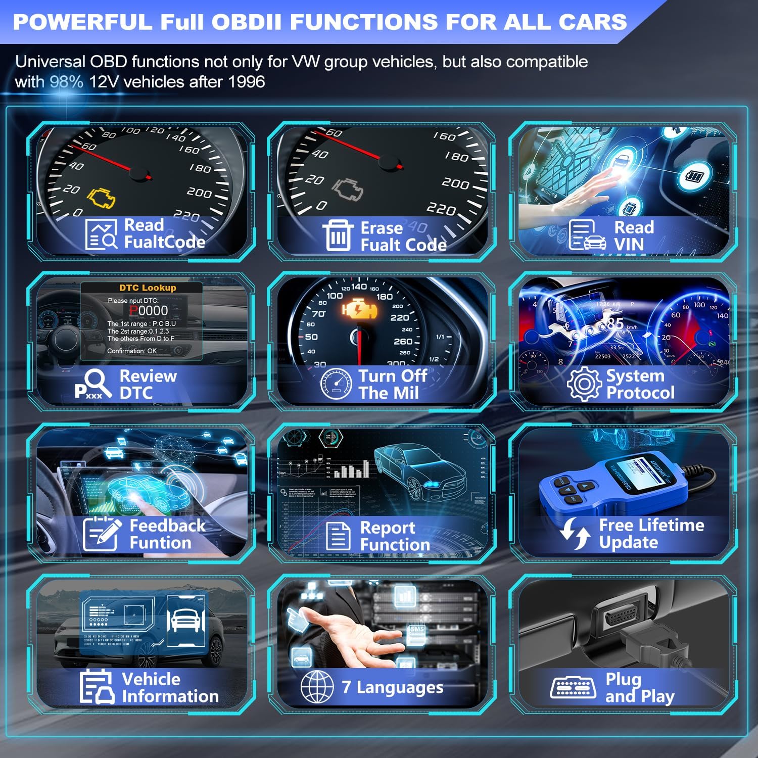 Thumbnail 4 de AUTOPHIX V007 OBD2 Scanner for VW Group Cars (VW, Audi, Skoda, Seat) – Comprehensive Fault Code Reader