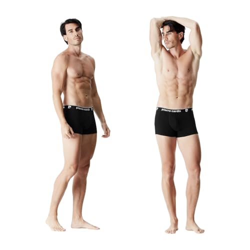 Detalle de Pierre Cardin Underwear Boxer Homme Coton — Pack 4, Noir/Blanc, Taille L