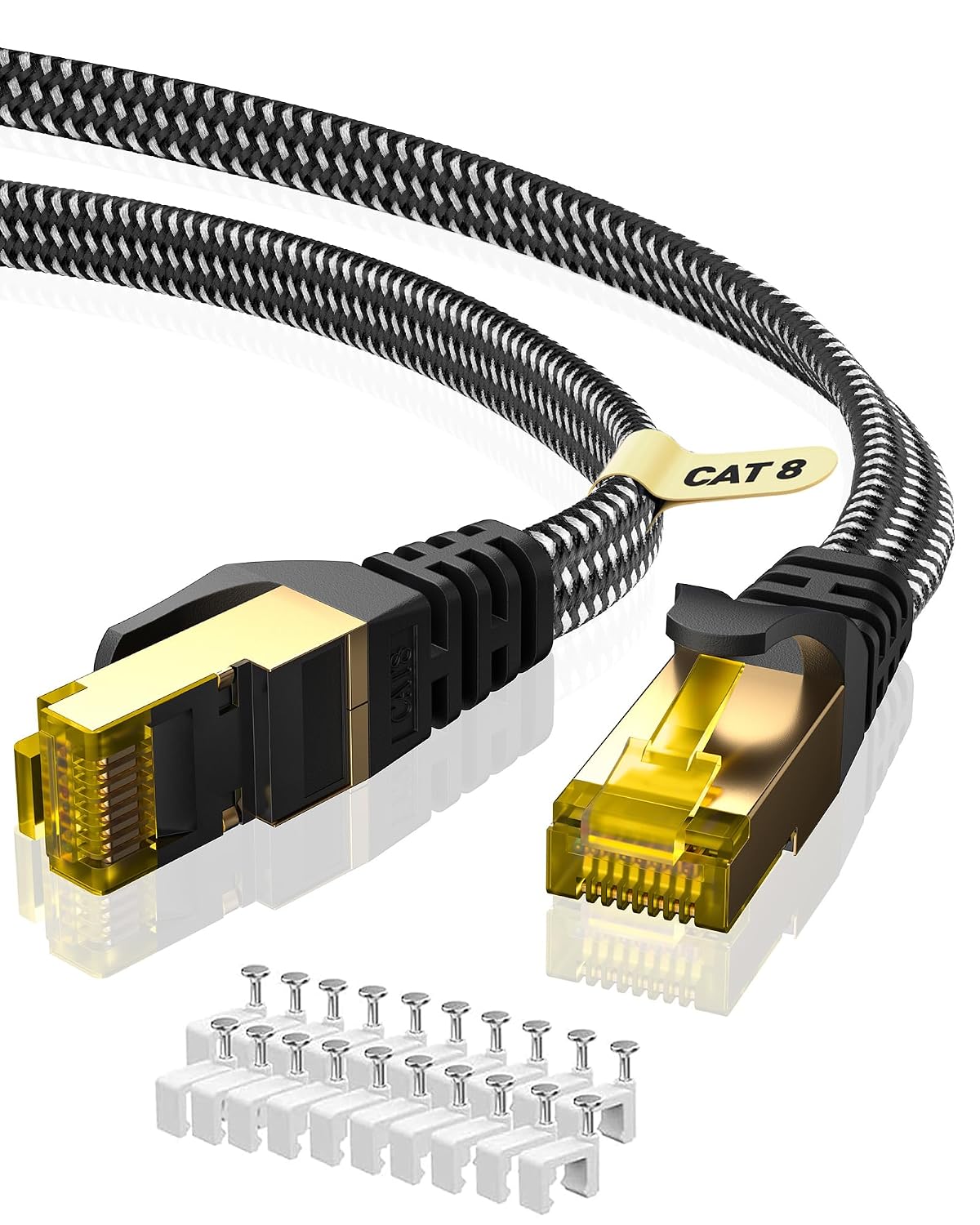 Detalle de Cat8 Ethernet Kabel 12 m mit 40Gbps