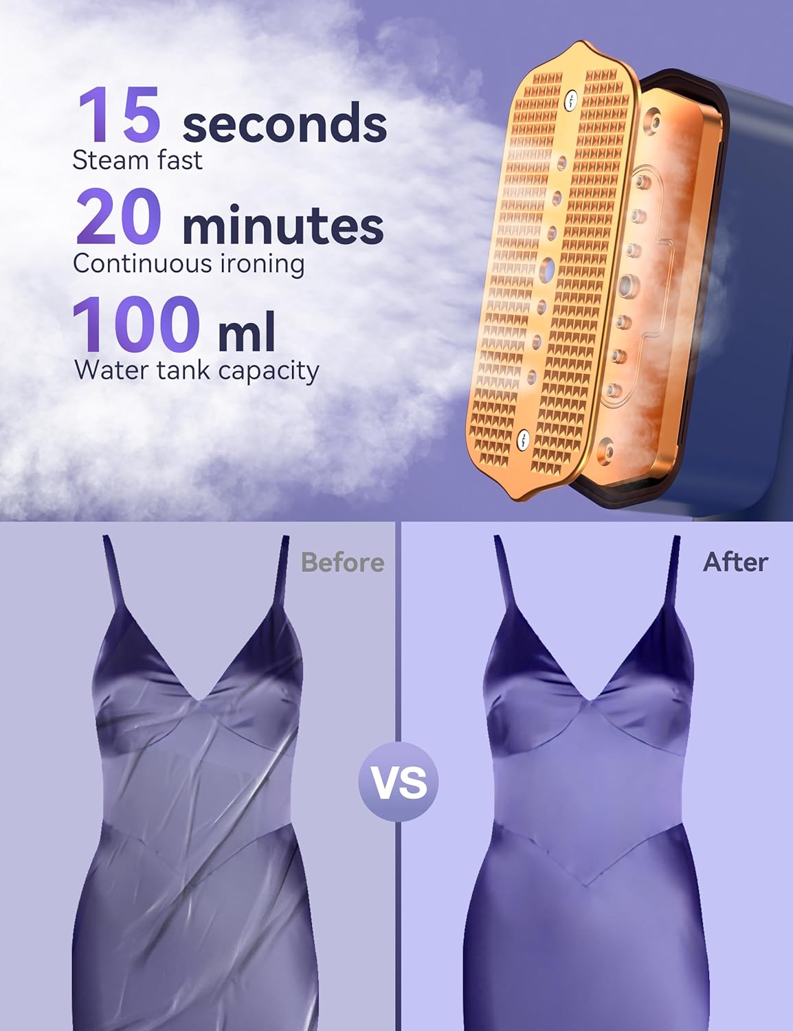 Thumbnail 2 de Sundu Clothes Steamer 20‑min handheld garment steamer