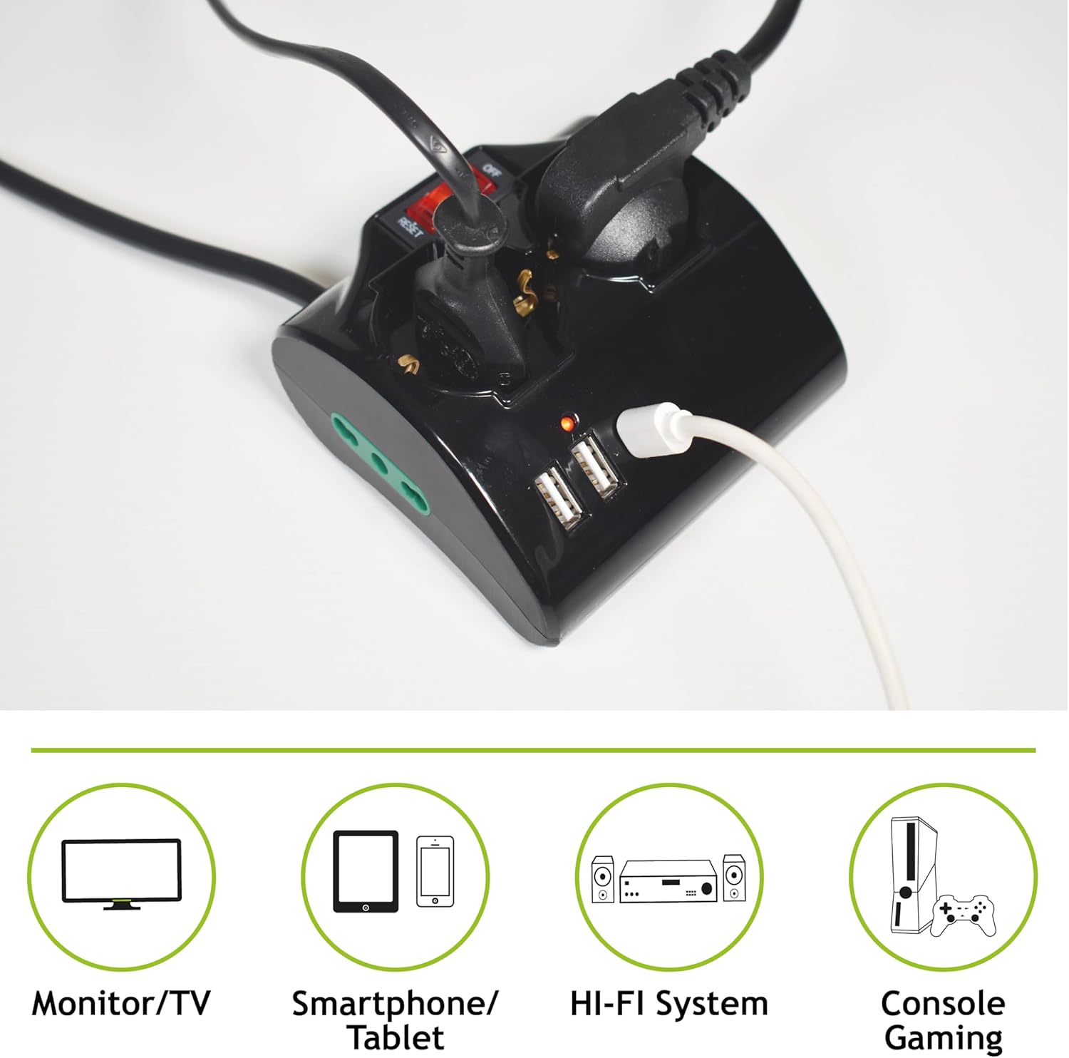 Thumbnail 5 de Tecnoware Power Systems Power Cleaner 4 multipresa con 2 prese Schuko/Italia, USB-A e USB-C Power Delivery