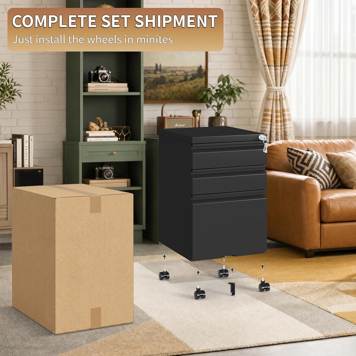Thumbnail 5 de CHRONOGRAIN 3-Drawer File Cabinet, 23.62-Inch High