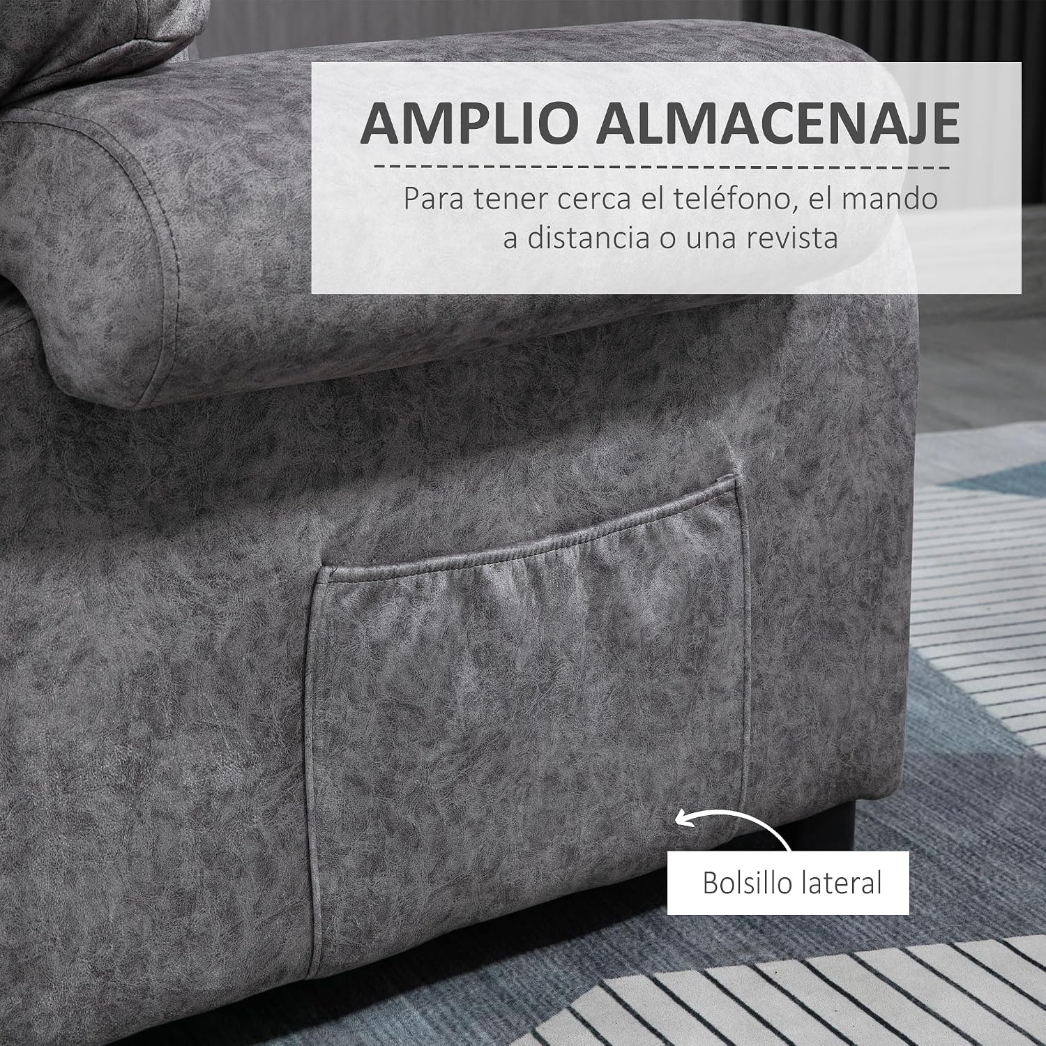 Thumbnail 4 de HOMCOM Sillón Relax Reclinable 135°