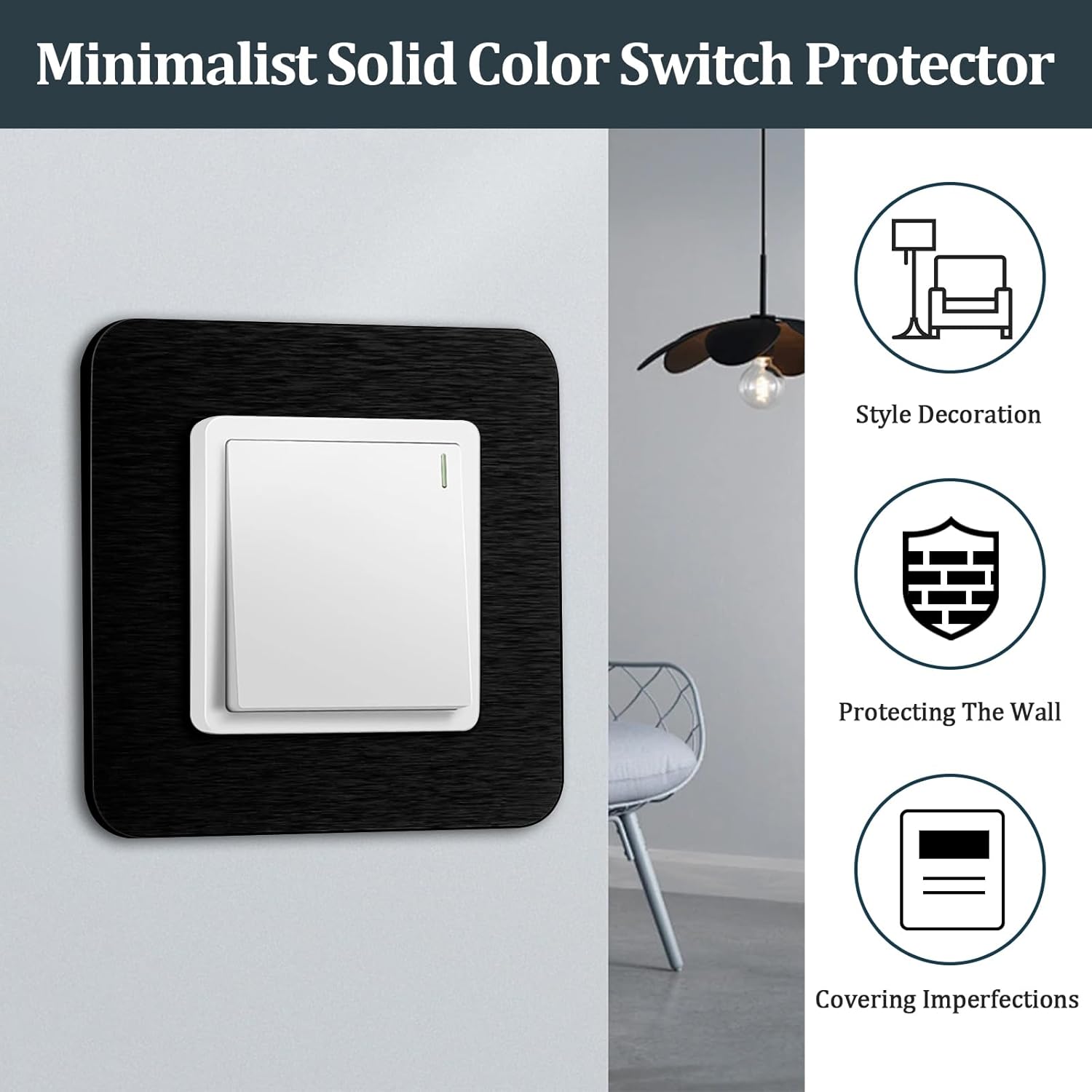 Detalle de TAIANJI Light Switch Cover 8.6cm 🏠