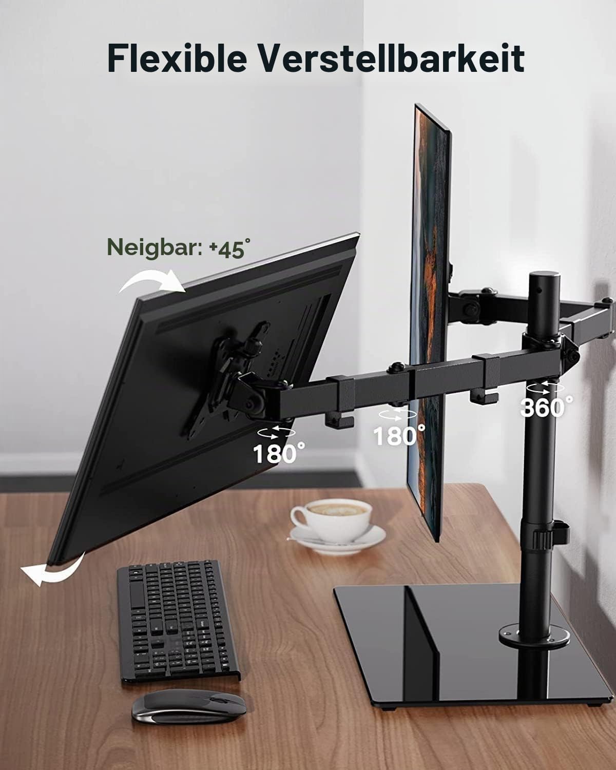 Detalle 2 de ErGear Monitor Halterung 2 Monitore 13–32 Zoll