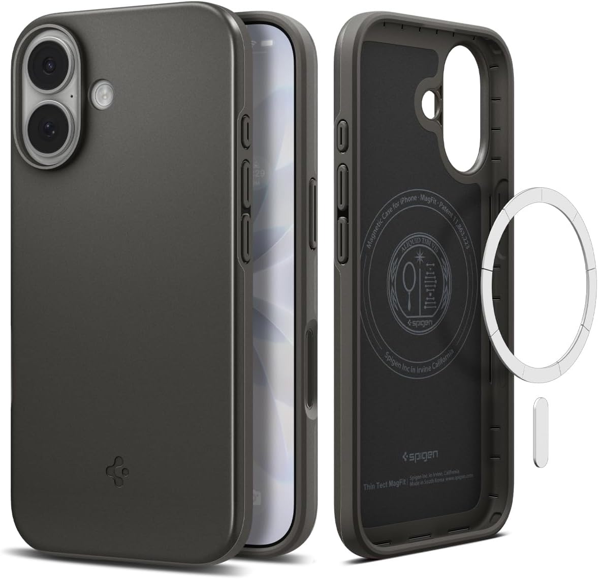 Detalle de Spigen Thin Fit MagFit pour iPhone 17 (coque ultra mince Gunmetal)