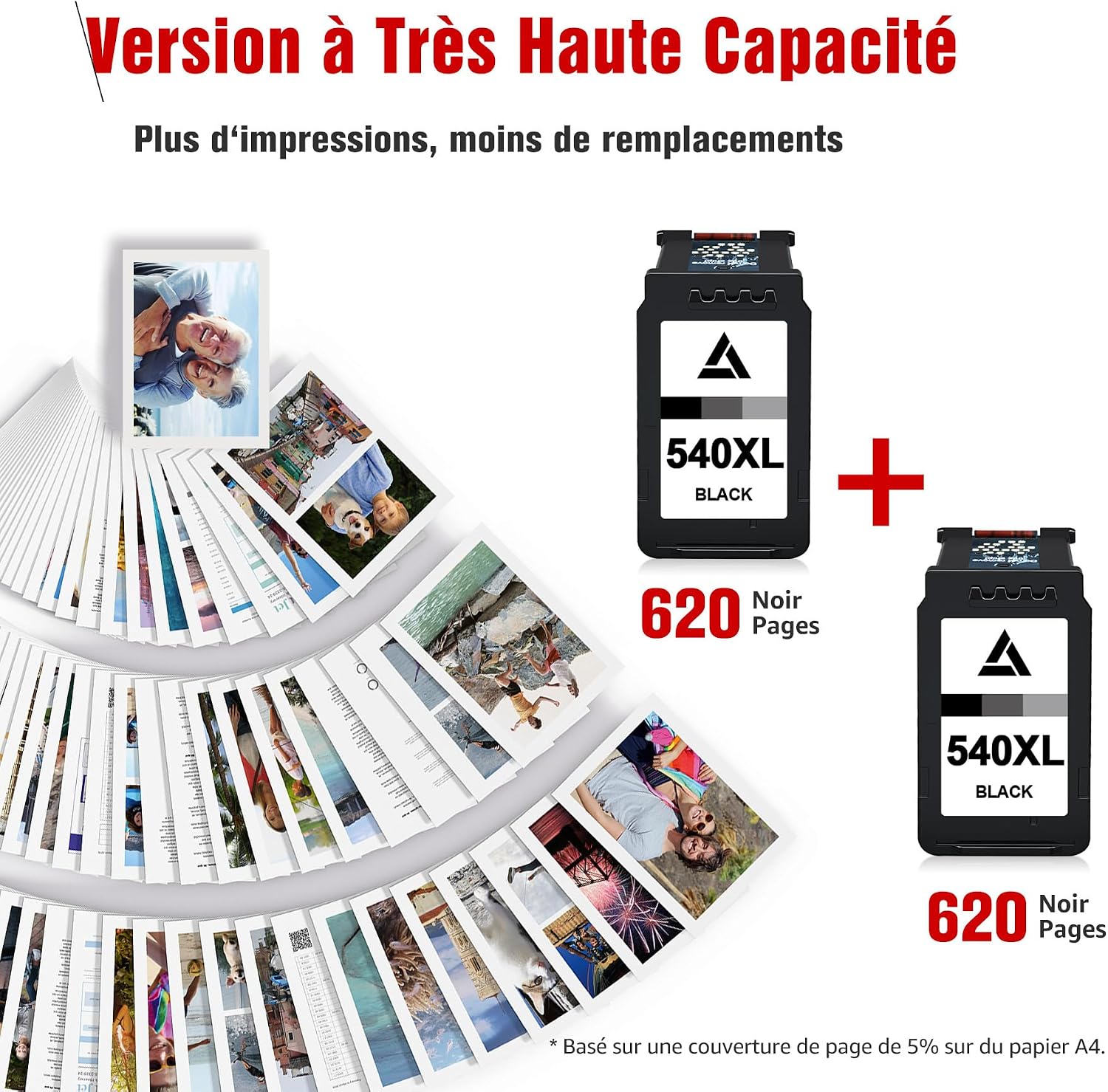 Detalle 2 de Cartouches d'encre PG-540XL Noir STAROVER compatibles Canon – lot de 2 (540XL)