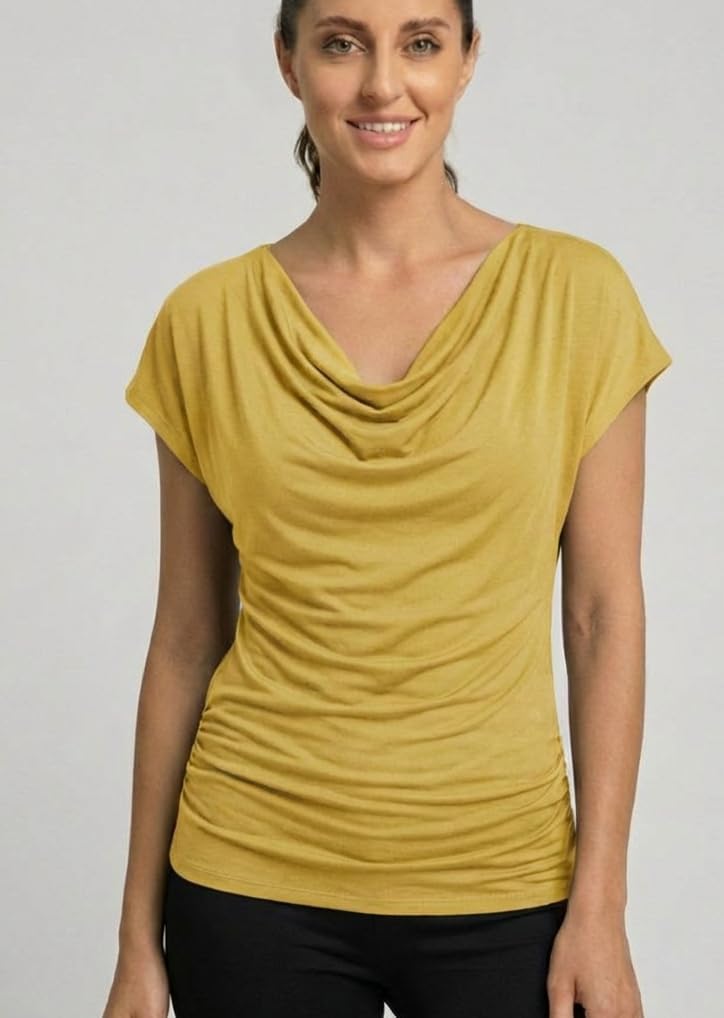 Detalle 2 de Wasserfallkragen Shirtbluse für Damen