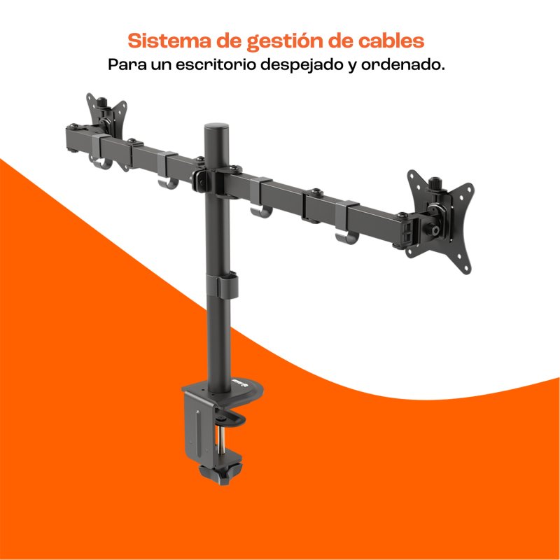 Detalle de PcCom Essential Soporte 2 Monitores 9 kg