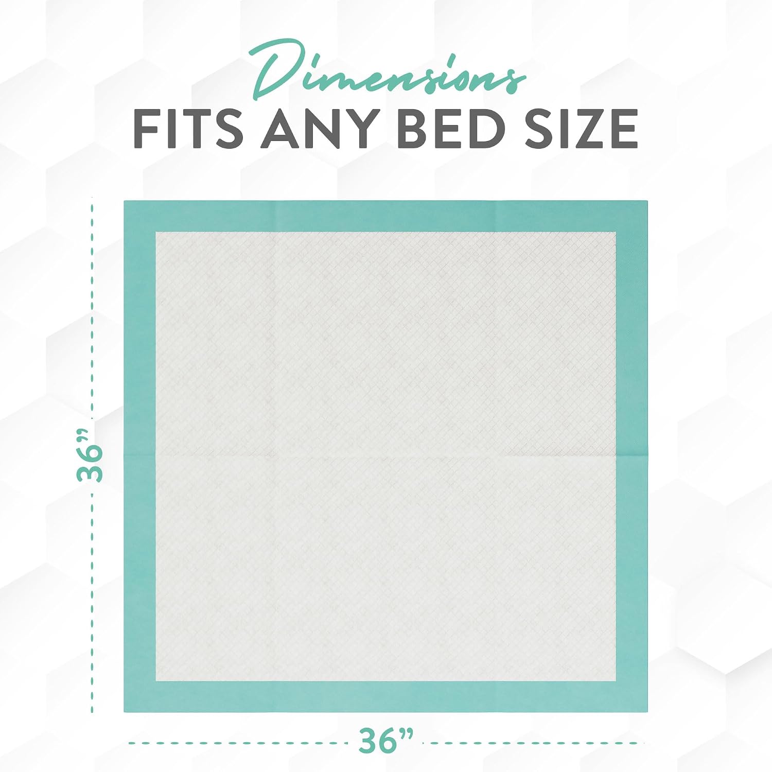 Thumbnail 5 de Inspire CH3636AD-UA50 Disposable Bed Pads, 36 x 36, 50-Pack with Adhesive