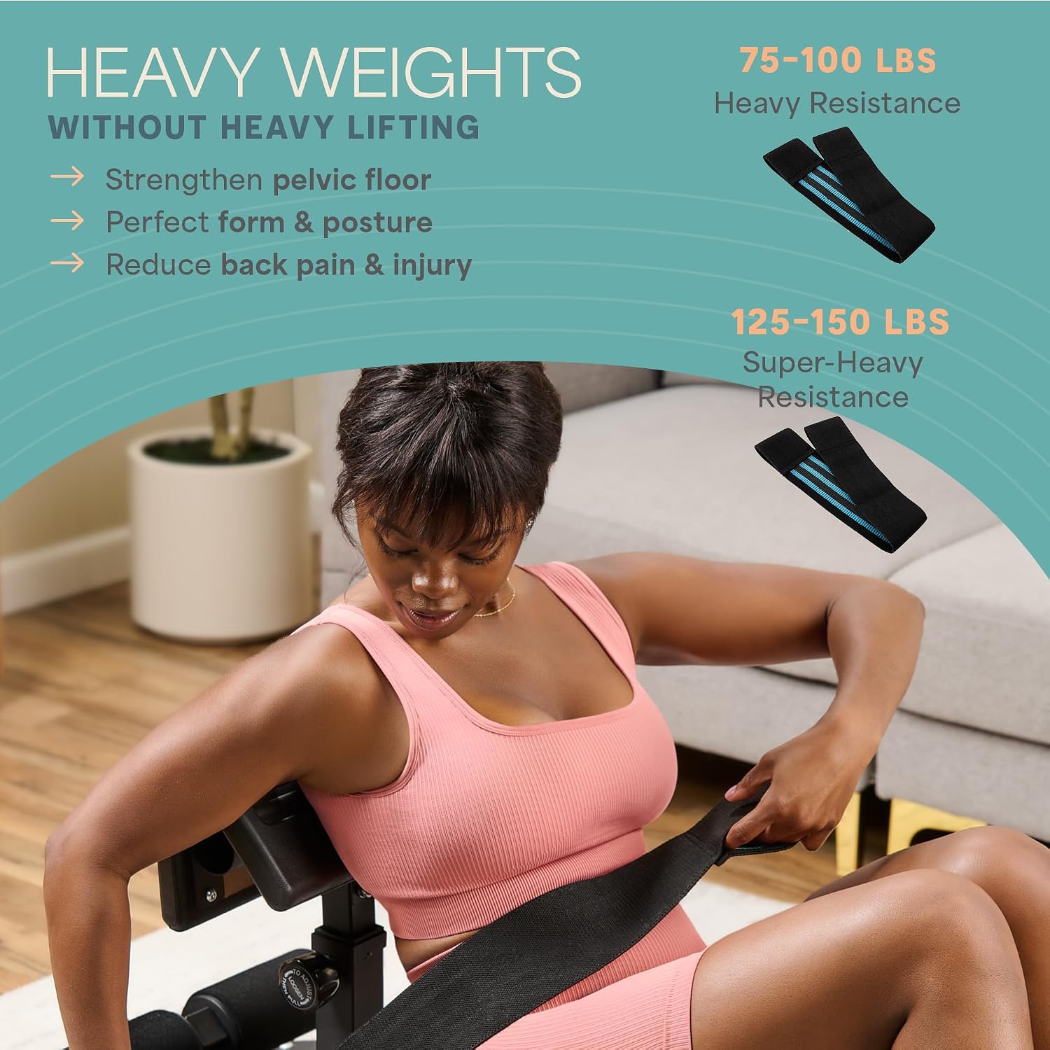 Detalle de Lifepro LP-GLTBLST 2-in-1 Sissy Squat and Glute Machine, Foldable
