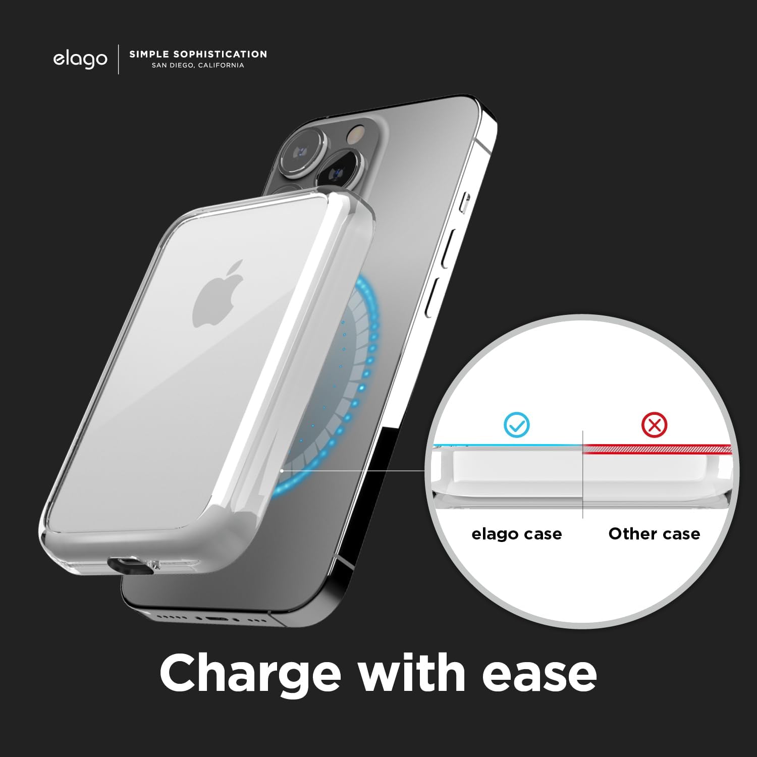 Thumbnail 2 de elago Custodia Ibrida Trasparente per Battery Pack MagSafe con tecnologia PC + TPU