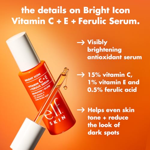 Detalle de e.l.f. SKIN Bright Icon Vitamin C + E + Ferulic Face Serum: Brightening, Soothing, and Lightweight