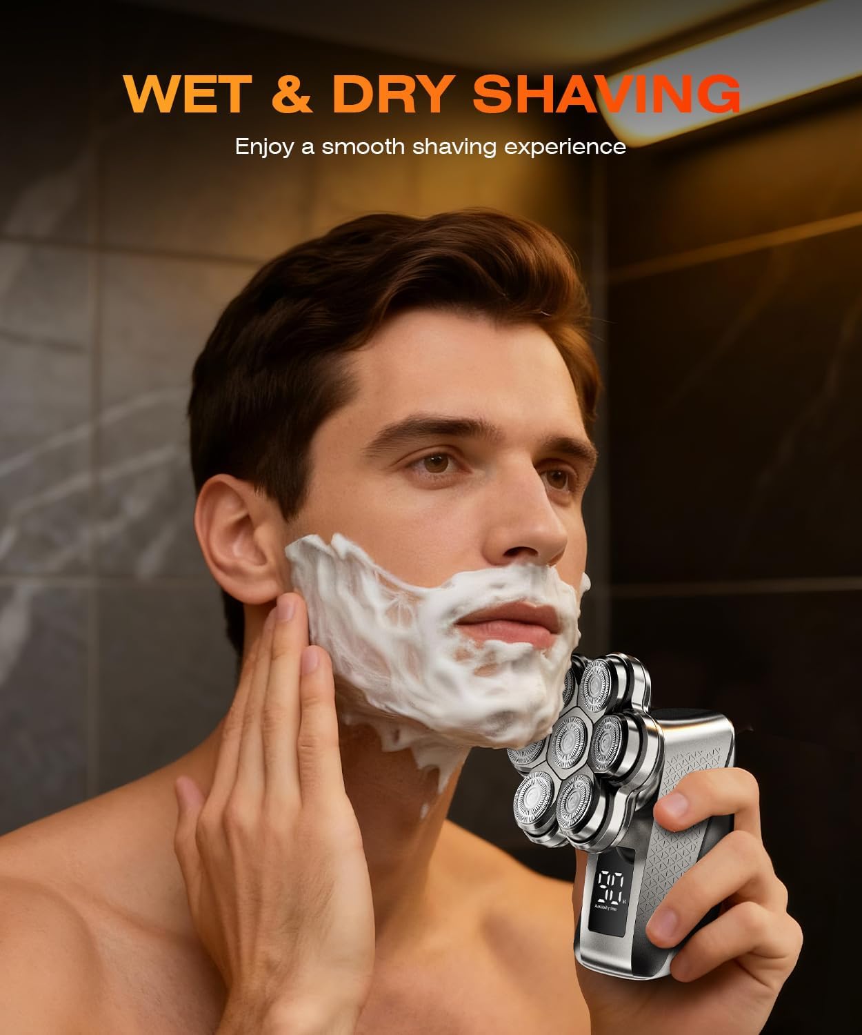 Thumbnail 6 de TEPOTZ 7D Head Shavers (5-in-1) — Waterproof Wet/Dry Rotary Electric Shaver Kit for Men & Women