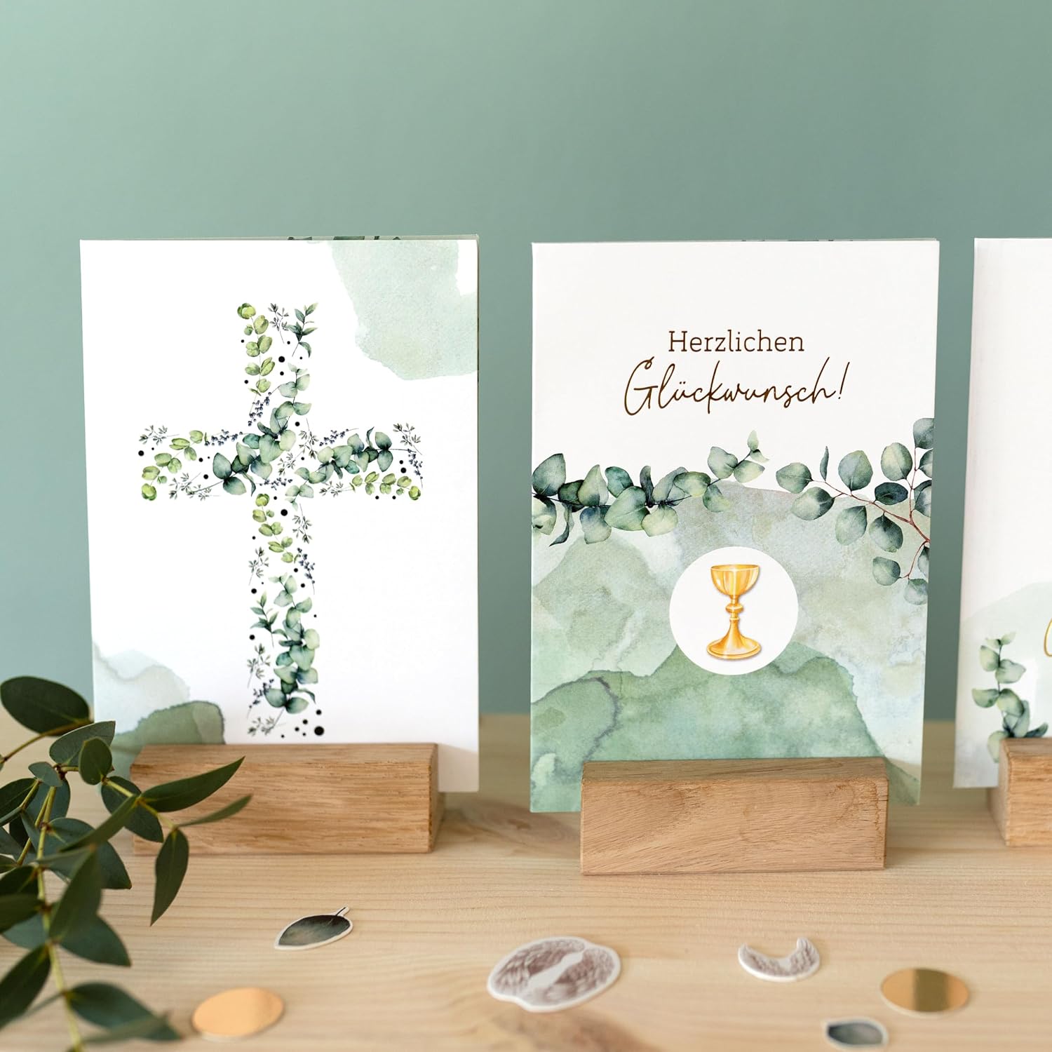 Detalle 2 de Papierdrachen Glückwunschkarten Set 6 DIN A6