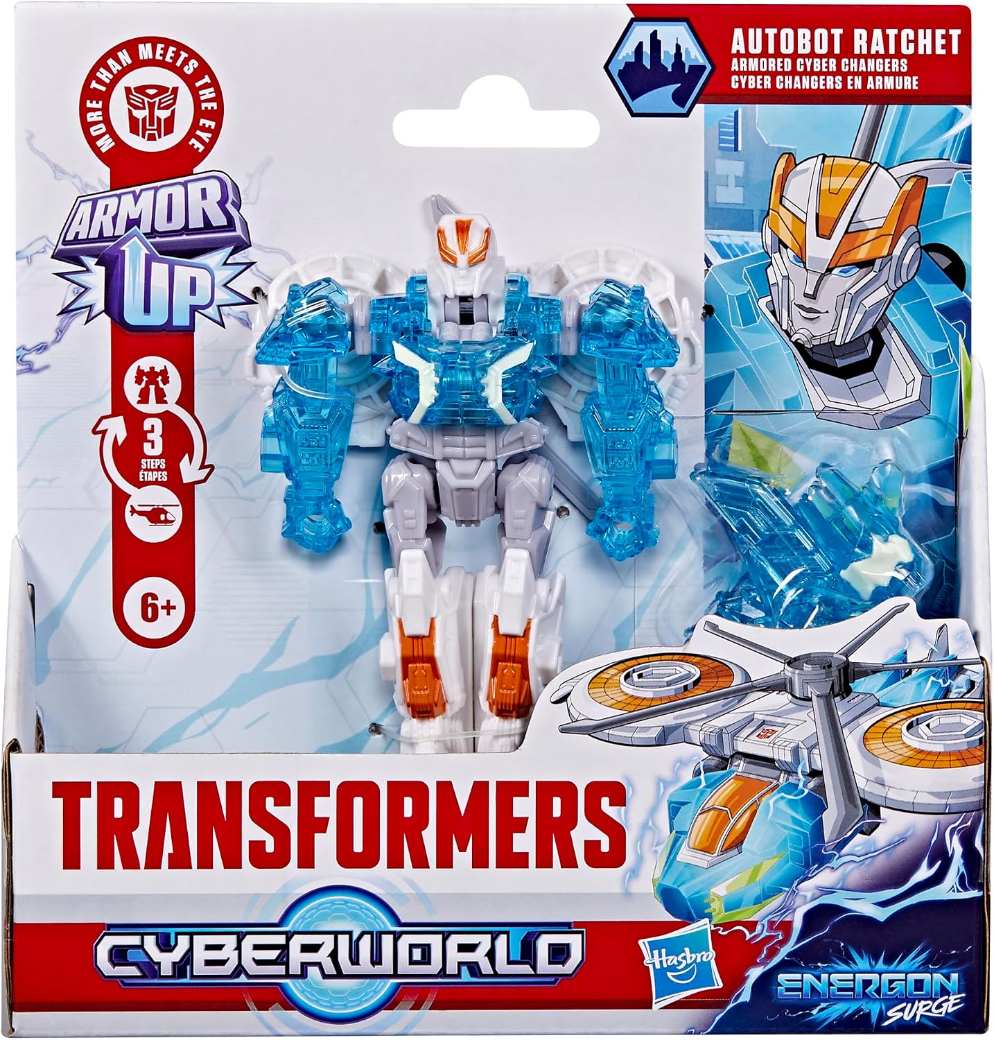 Detalle 2 de Transformers CYBERWORLD Energon Surge Autobot Ratchet-actiefiguur, 10 cm