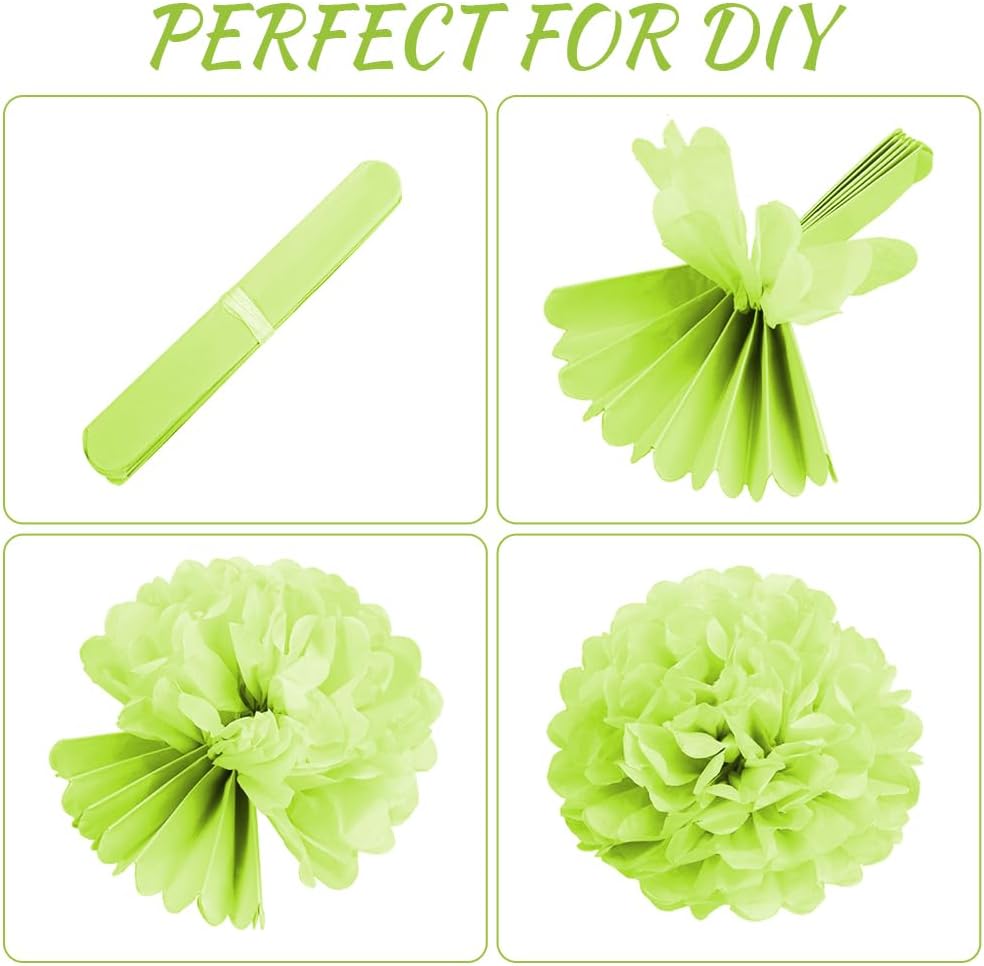 Detalle 2 de OFFCUP Green Tissue Paper, 60 Sheets, 50 x 35 cm for Gift Wrapping