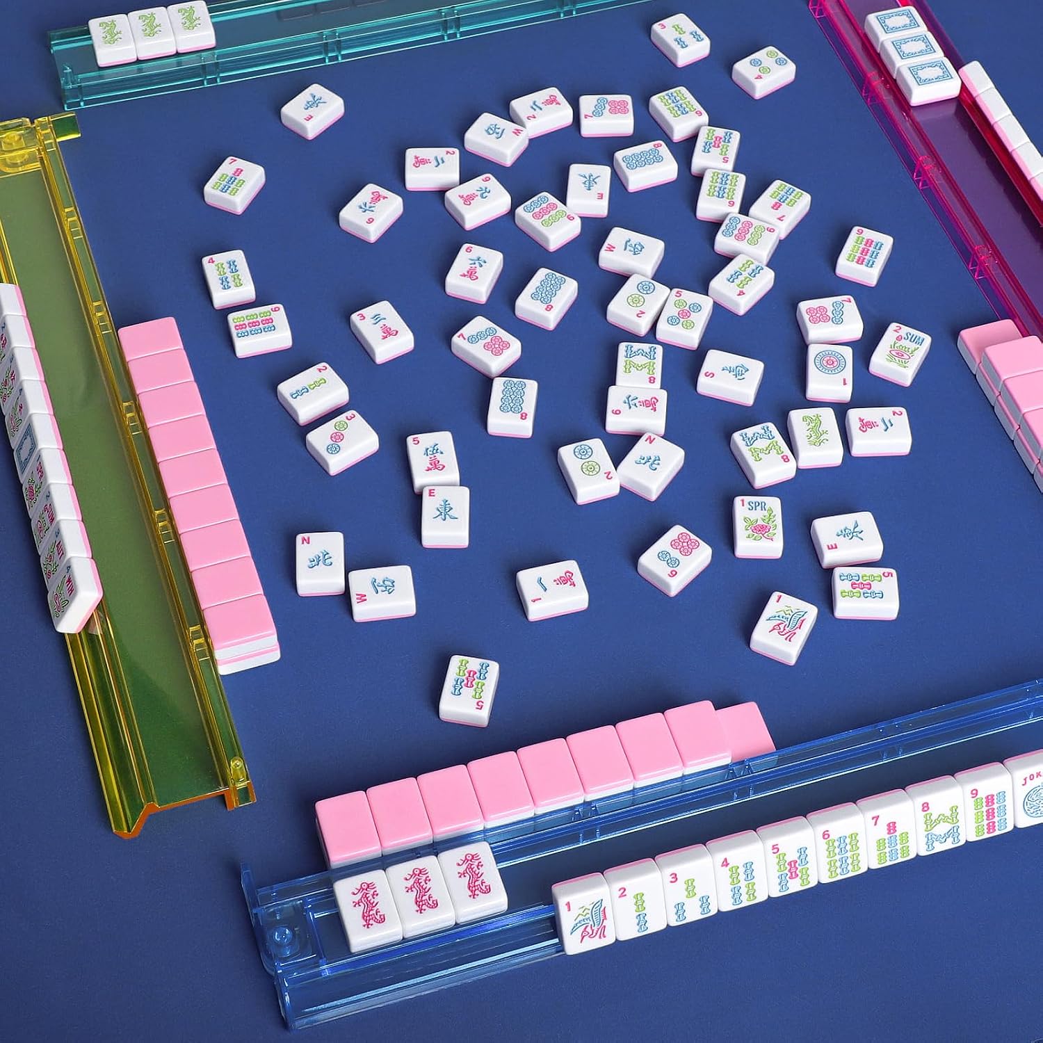 Thumbnail 6 de GUSTARIA 1.2” American Mahjong Tile Set, 166 Tiles (Tiles Only) — Pink Color