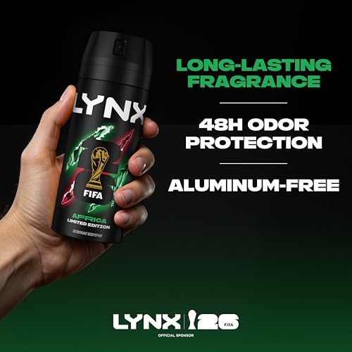 Detalle de VO5 Lynx Africa G.O.A.T. Bodyspray with Zinc Odour-Busting Tech, 6 x 150 ml