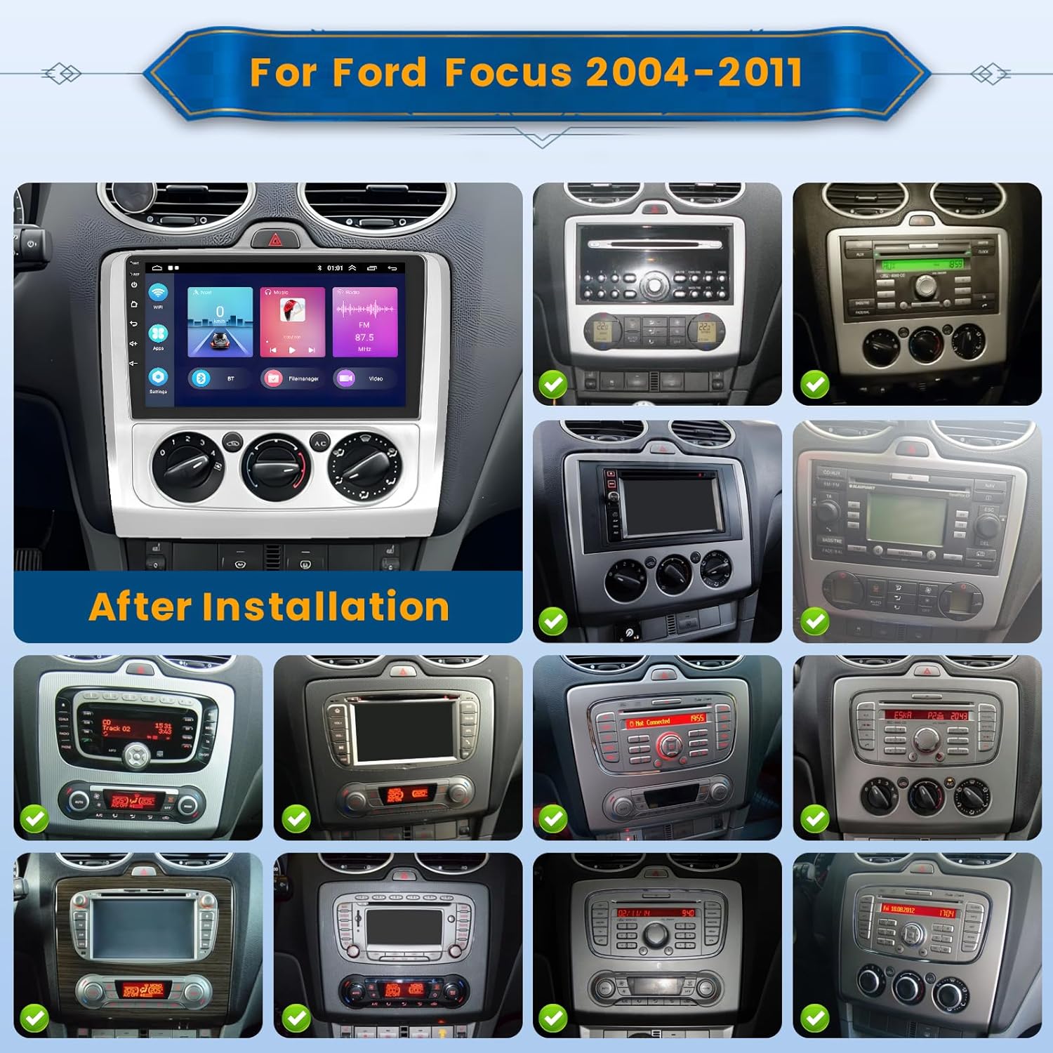 Thumbnail 1 de Inefala 2+64G Android 15 CarPlay para Ford Focus