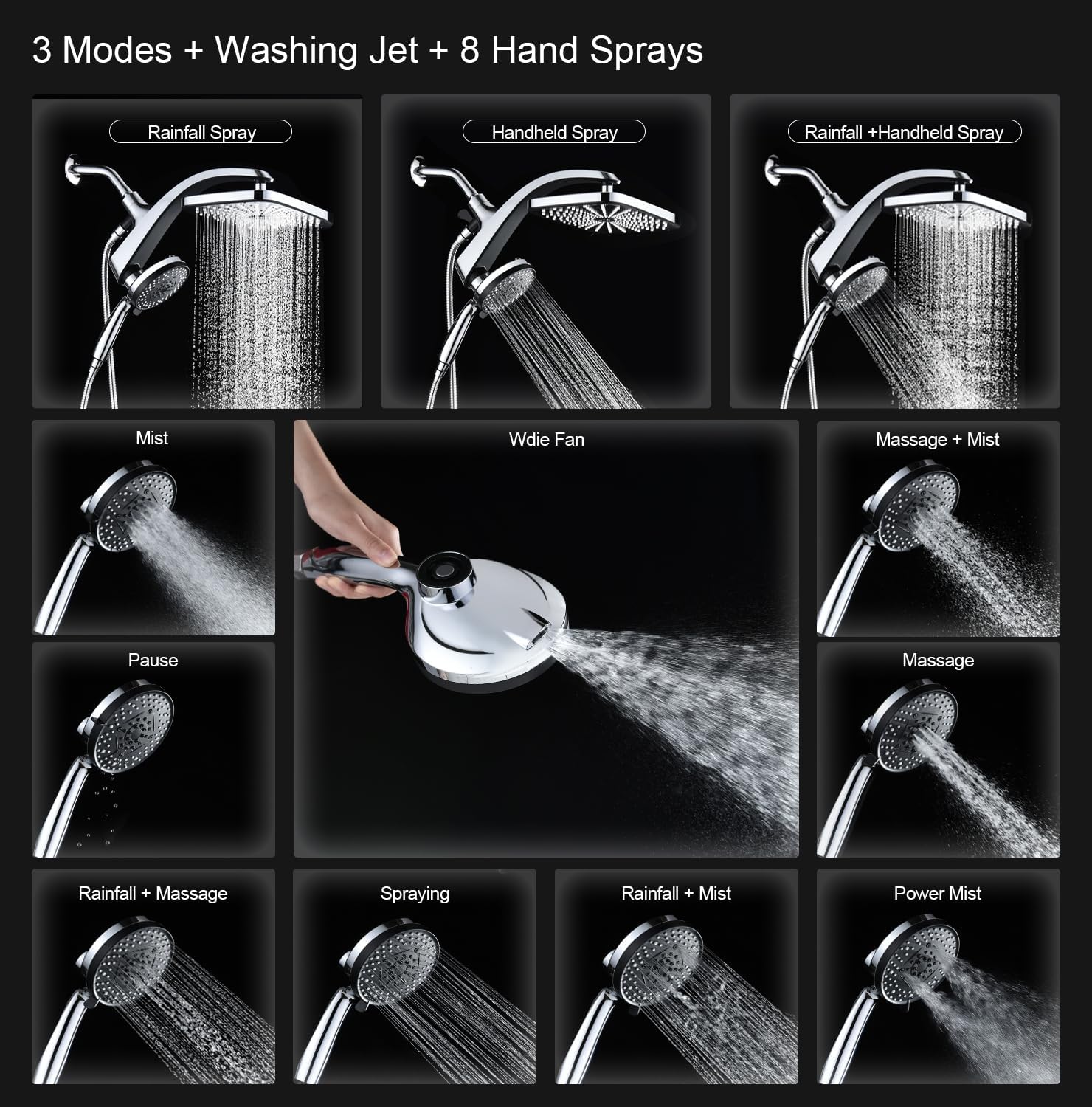 Thumbnail 1 de High Pressure Rain Shower Head 12-inch