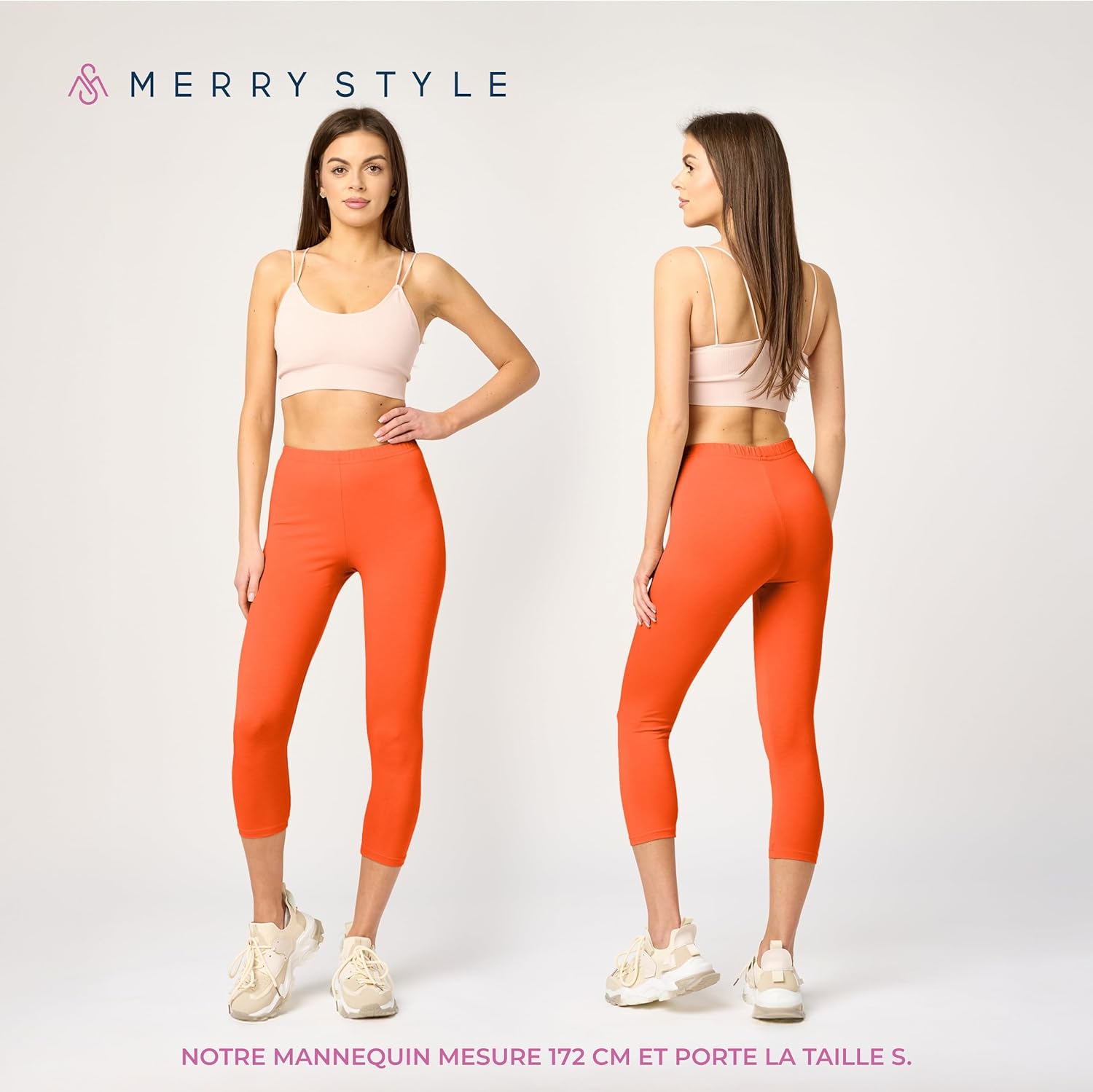 Detalle de Merry Style Legging coton femme 3/4 MS10-199 : confort et souplesse au quotidien