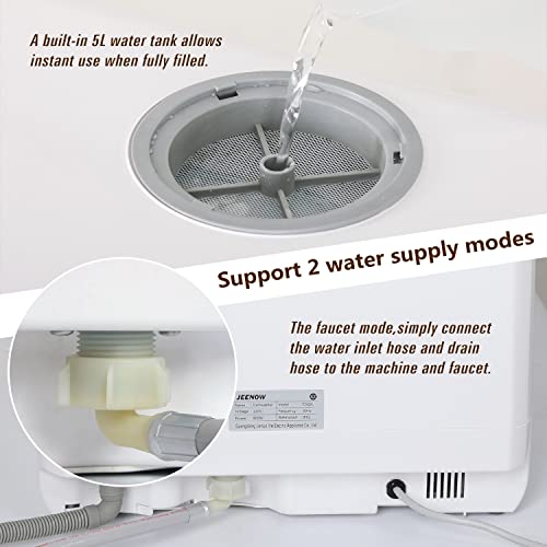 Detalle de eklipt Table Top Dishwasher, Mini Countertop Dishwasher with 5L Tank