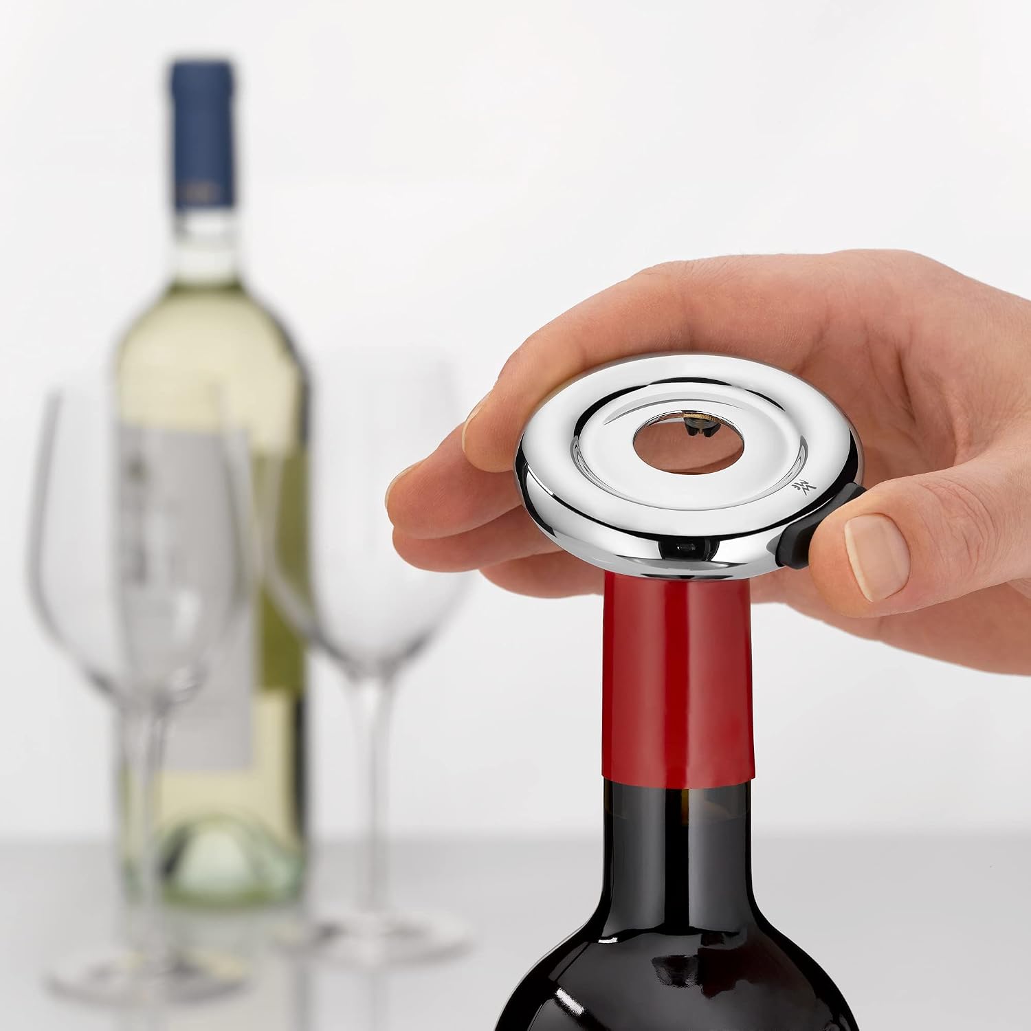 Detalle de WMF 658337920 Vino foliesnijder met 3 roestvrijstalen snijwieltjes