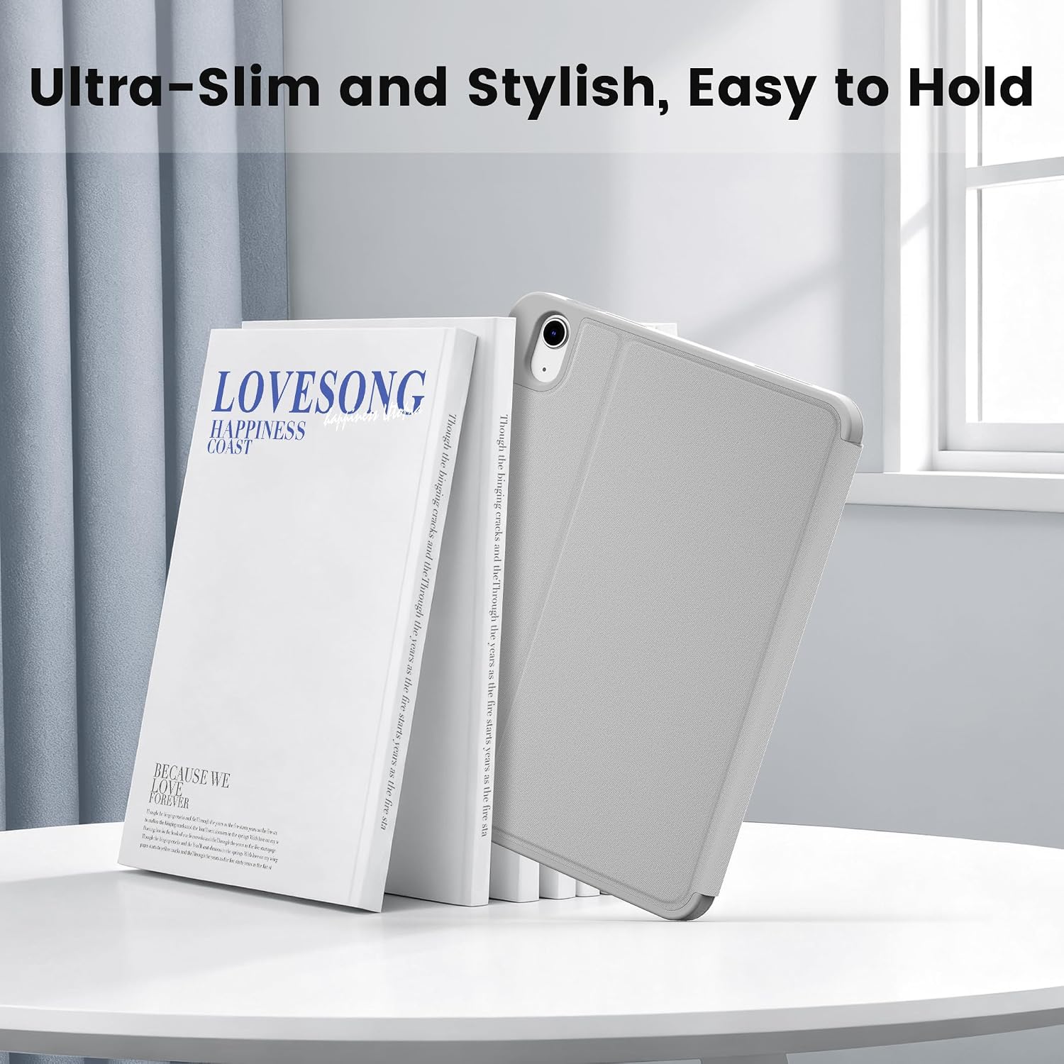 Thumbnail 6 de CACOE folio case for iPad A16 (11th/10th gen) with pencil holder, light grey