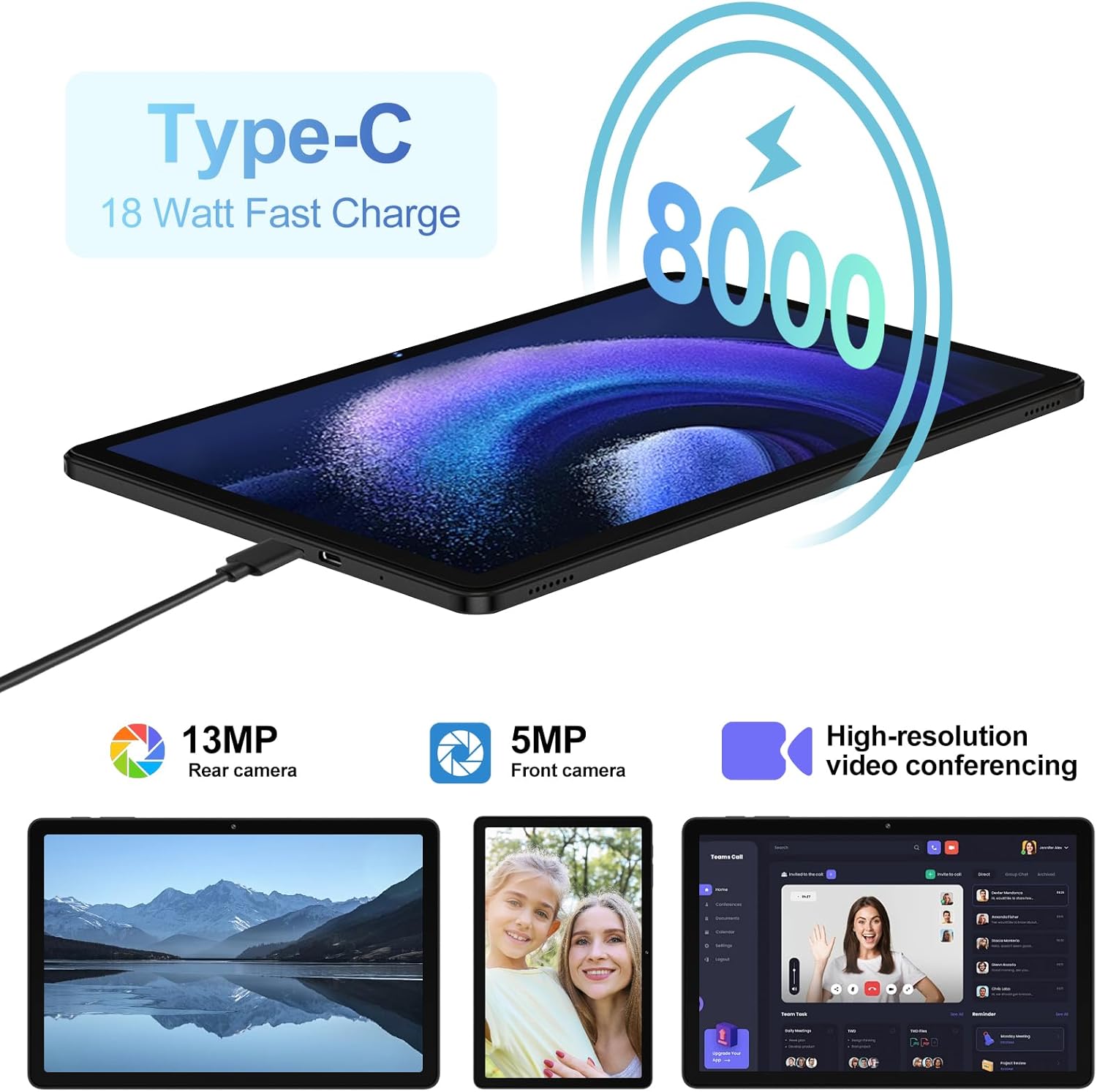 Thumbnail 5 de Tablette Android DMOAO D2 11" | Android 14, 20Go RAM, 128Go ROM, Widevine L1