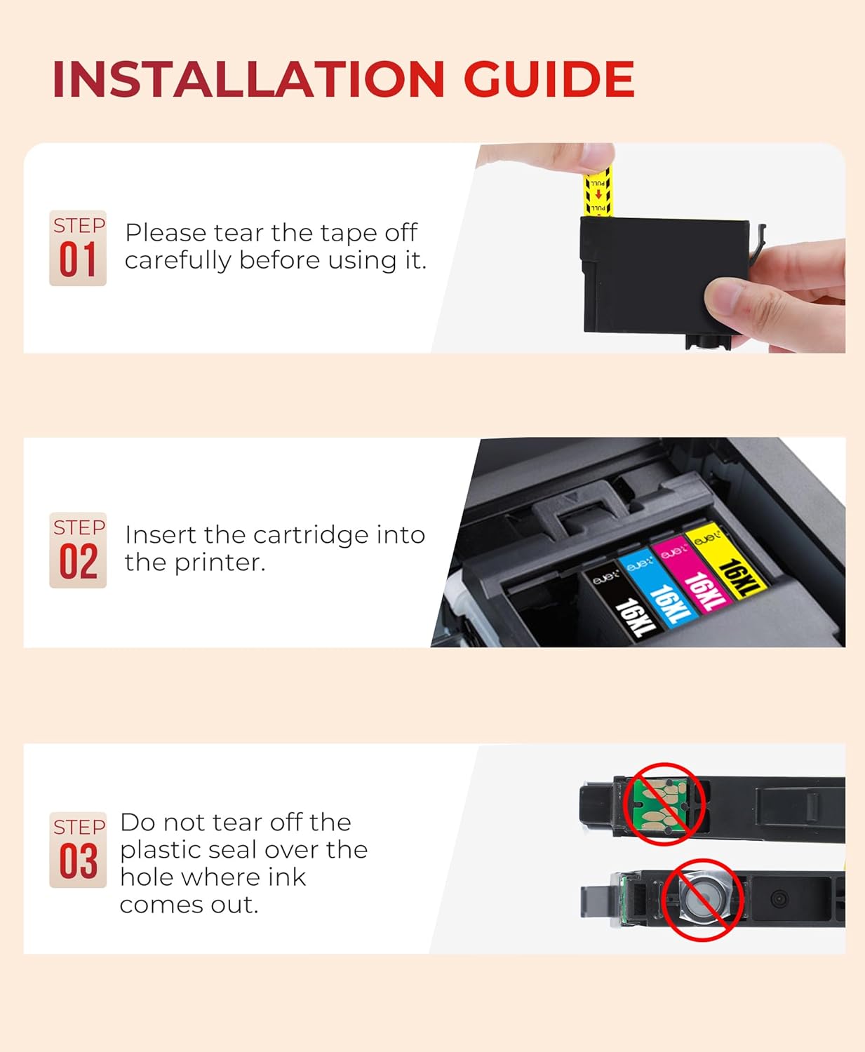 Thumbnail 4 de ejet 20-Pack 16XL Ink Cartridges for Epson 📦