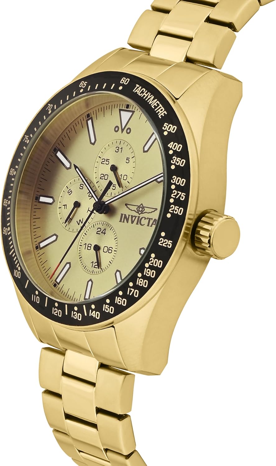 Thumbnail 2 de Invicta Aviator 38970 — montre homme à quartz en acier inoxydable, boîtier 45 mm