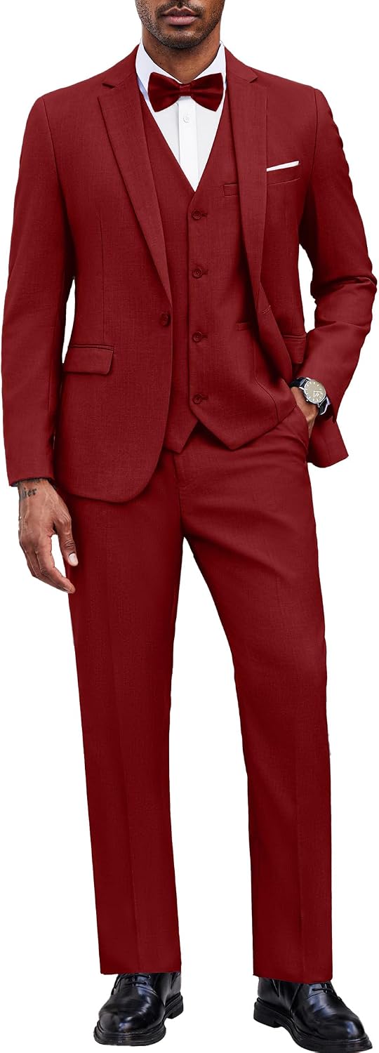 Thumbnail 5 de COOFANDY 3-Piece Slim Fit Suit Set
