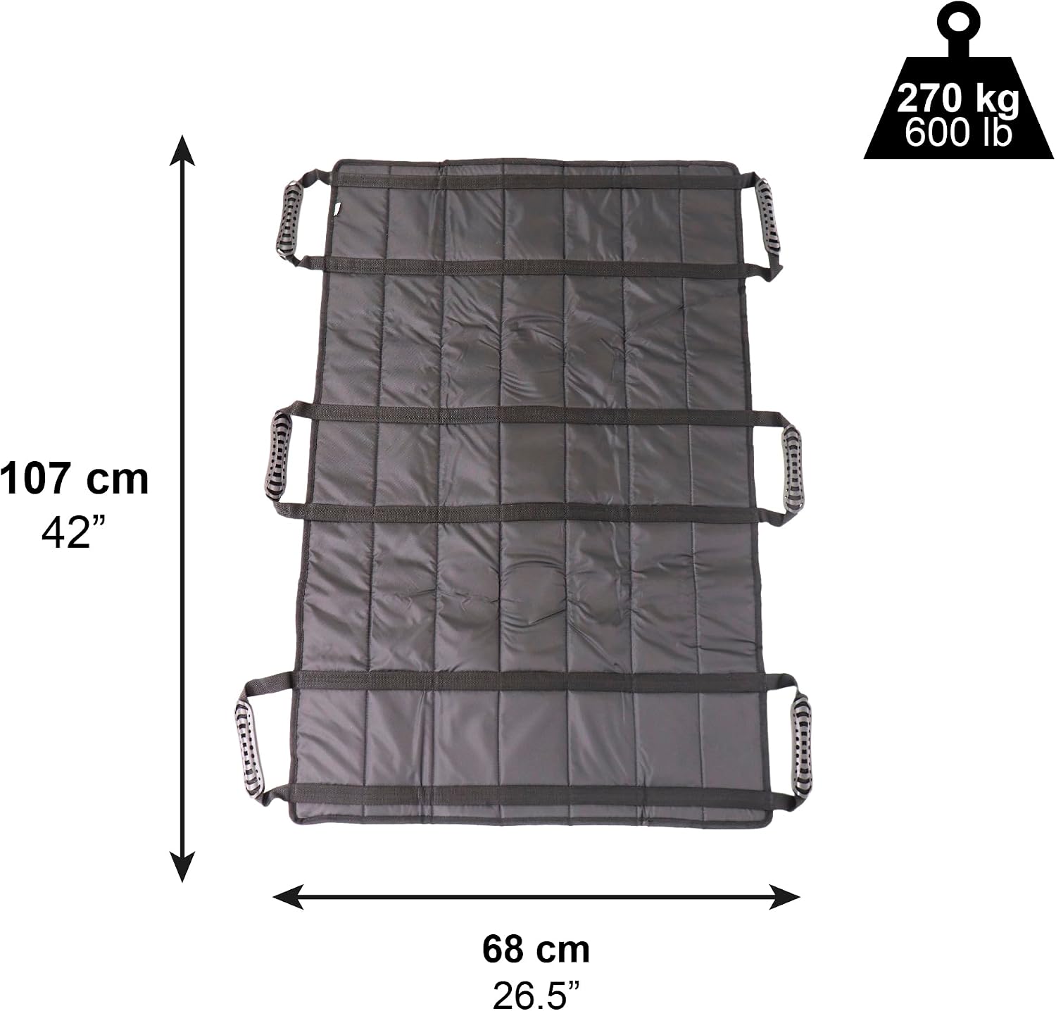 Detalle de PEPE Mobility – arkusz transferowy 107 x 68 cm, 6 uchwytów, nylon, do 270 kg