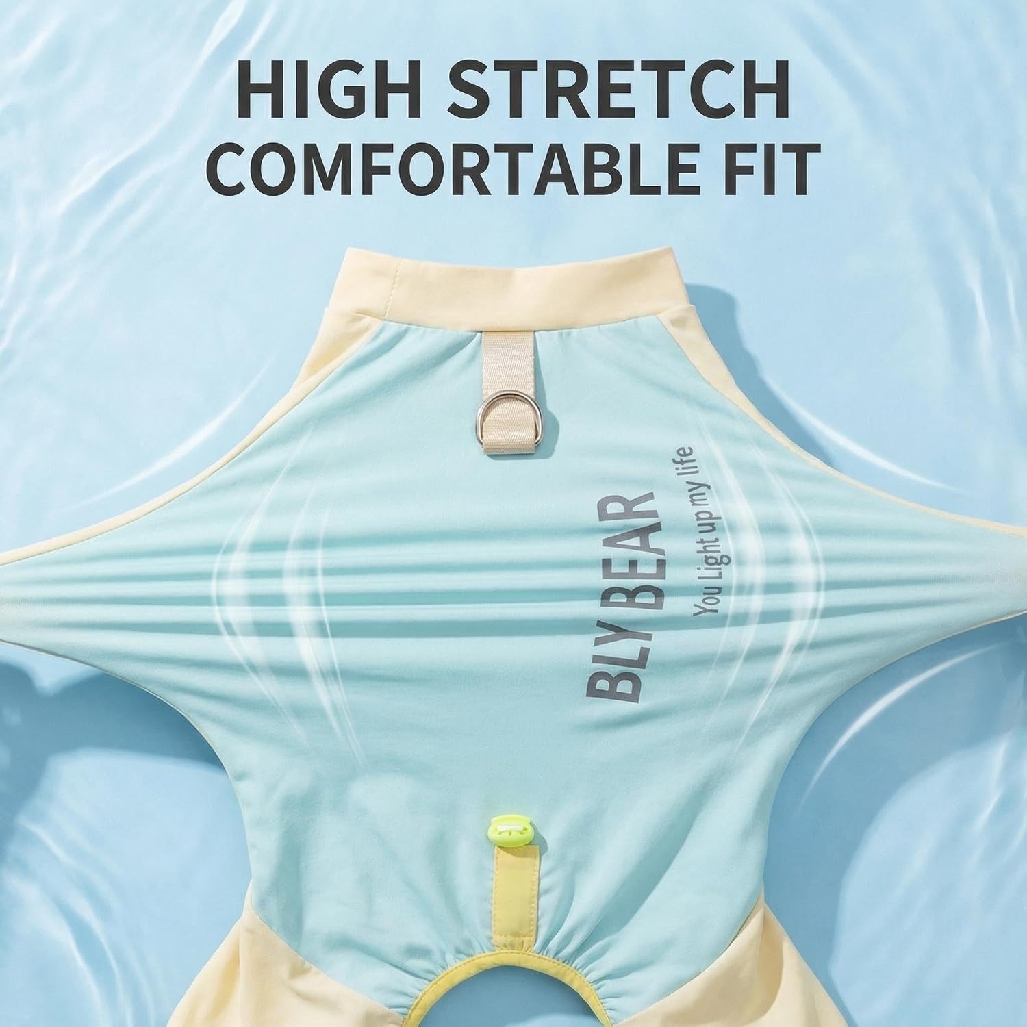 Detalle de Anlitent Puppy Jumpsuit UPF 50+ Sun Protection: Full-Body Summer Coat for outdoor pups (L 4-5.5kg)