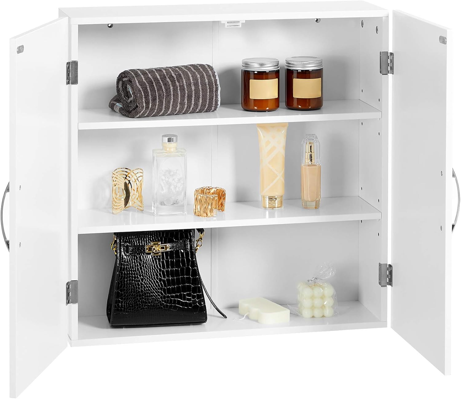 Detalle 1 de VASAGLE BBC320W01 Badschrank, 18 x 60 x 60 cm