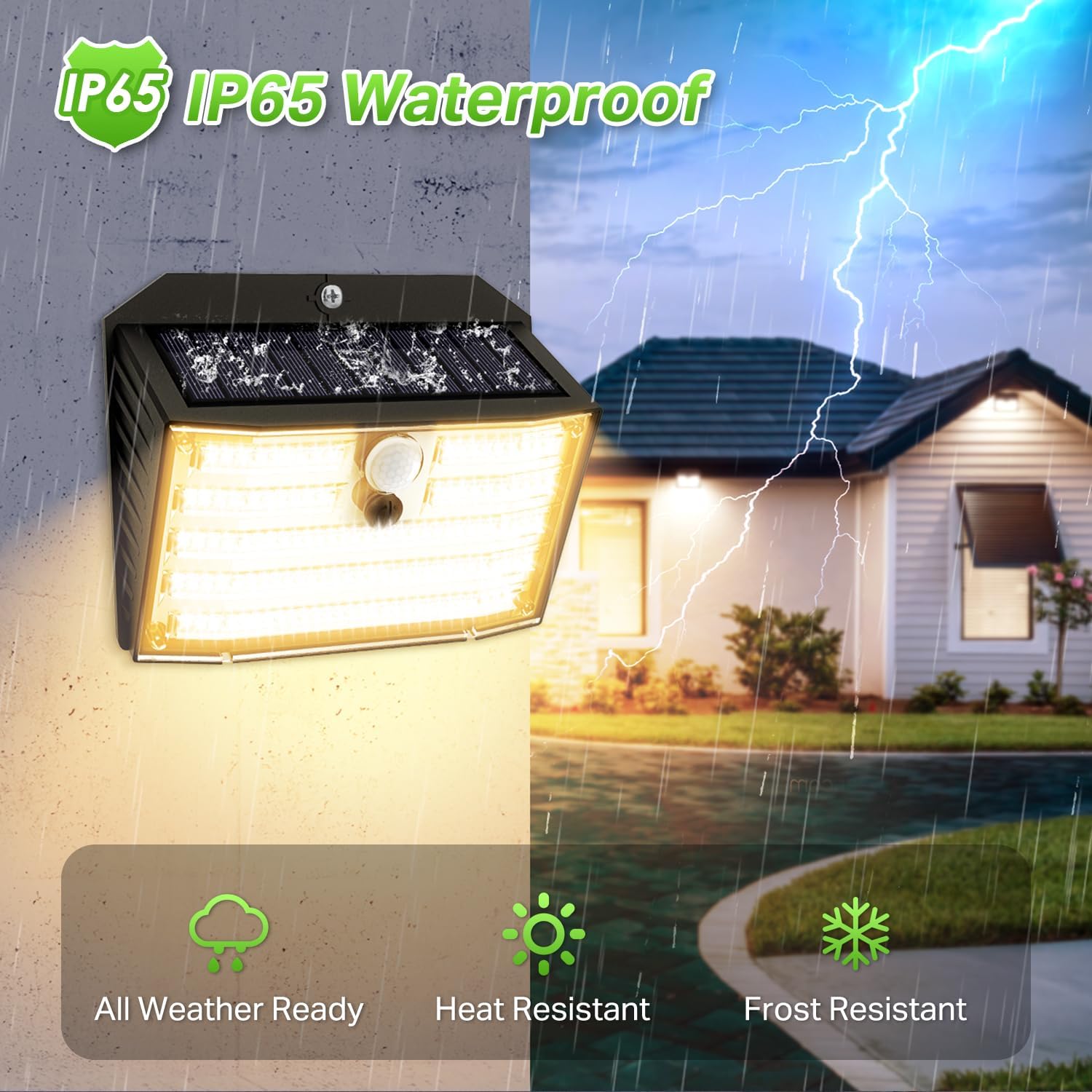 Thumbnail 5 de CLAONER Solar Motion Sensor Lights, 126 LEDs
