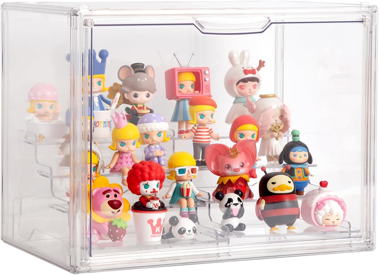 Thumbnail 3 de BOHOIDEE 3-Tier Clear Acrylic Display Case with Magnetic Door (Wall-Mounted)