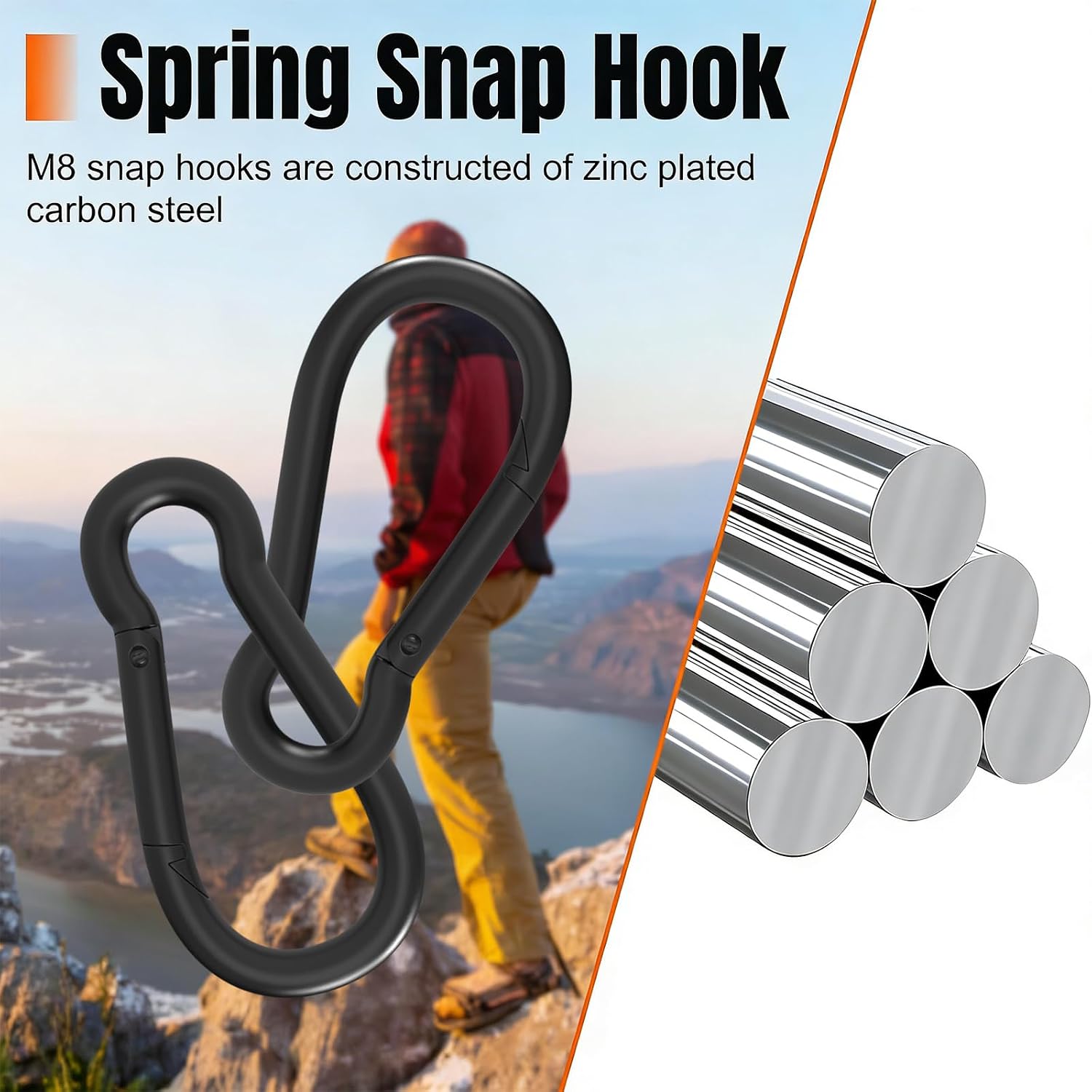 Thumbnail 2 de V-chen Carabiner Clips Galvanized Steel