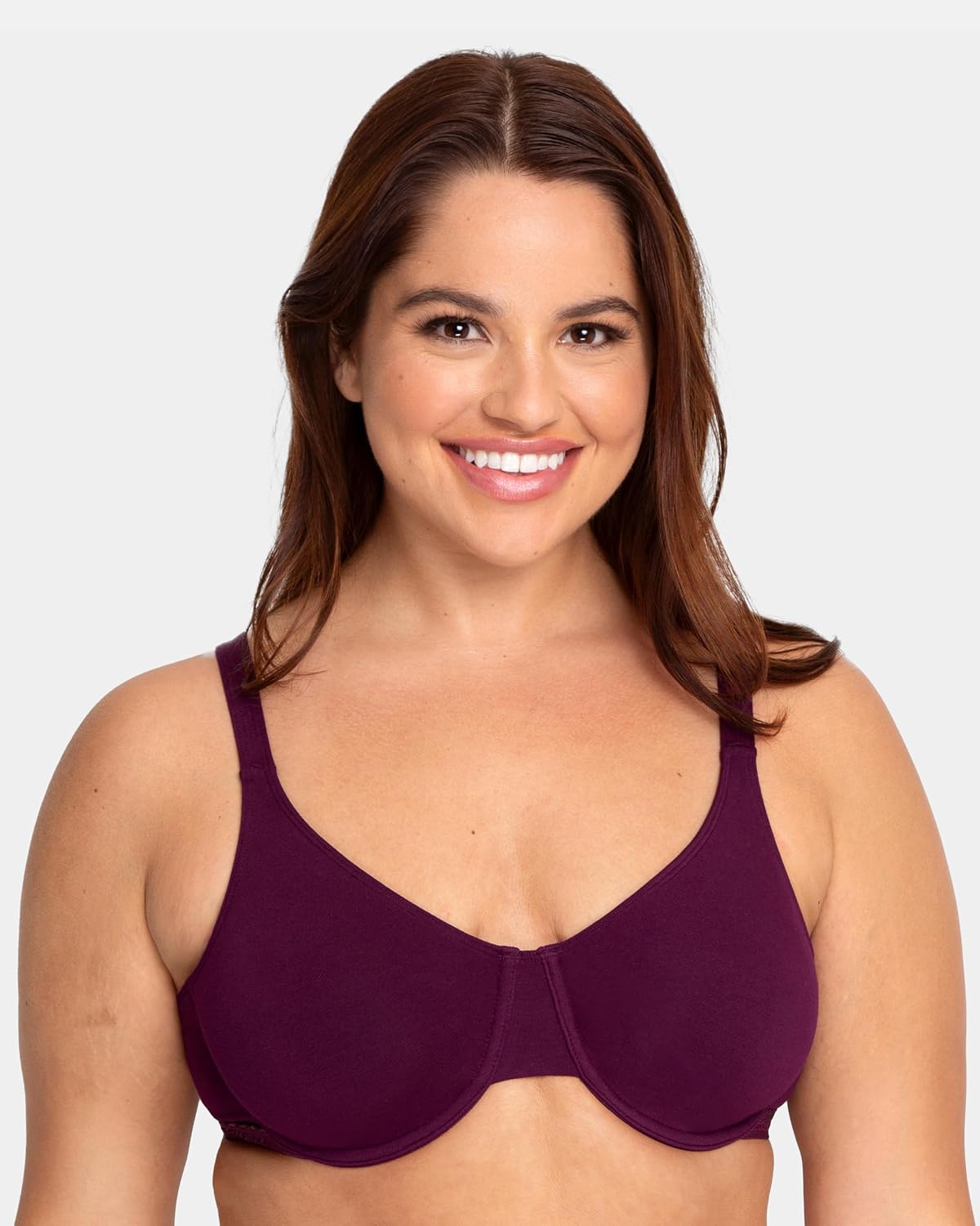 Detalle de Soutien-gorge coton stretch Extreme Comfort Femme — Fruit of the Loom, Purple Velvet/Blushing/Black