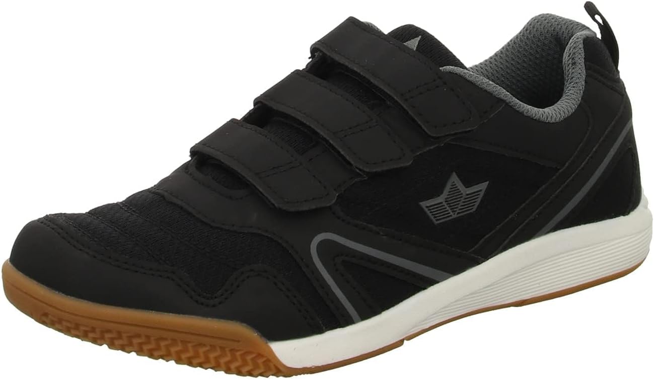 Detalle de Lico BOULDER V Unisex Kinder Multisport Indoor Schuhe – Schwarz/Anthrazit, Größe 38 EU