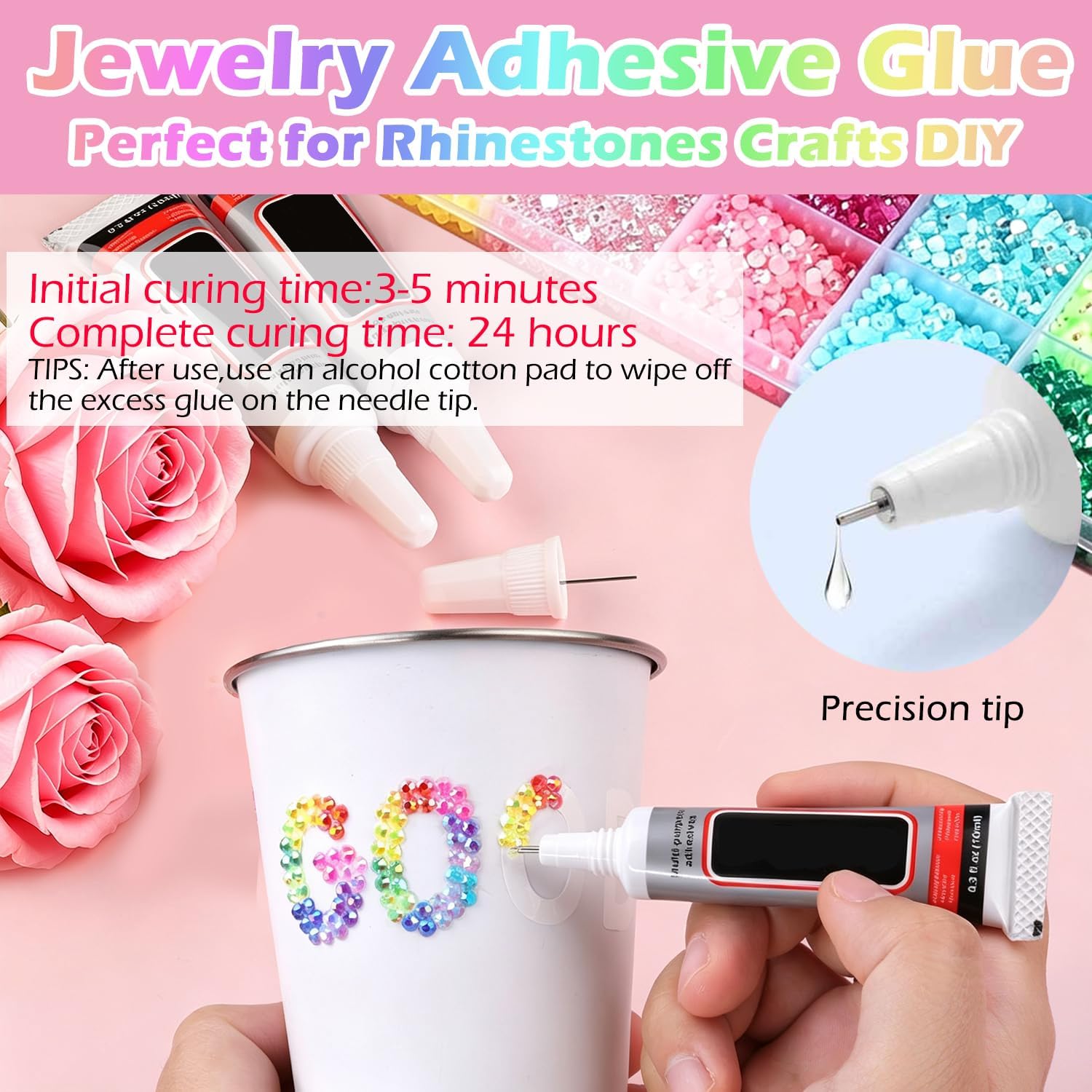 Detalle de NXPUXP 40 Colours Bedazzling Kit Resin Rhinestones 36000pcs