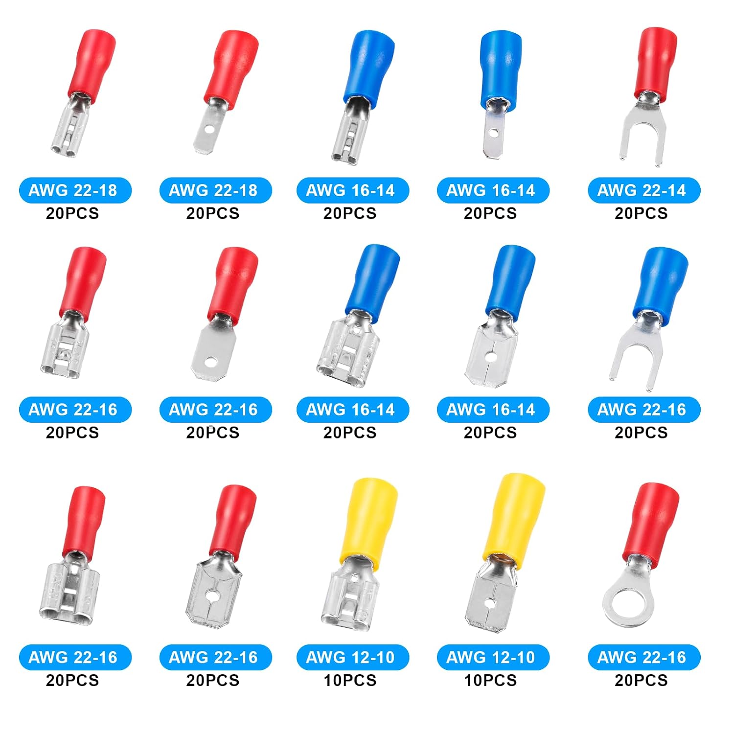 Detalle 2 de Carehabi Chb-CableLugs-280pcs Crimp Terminal Set, 0.5–6.0 mm²