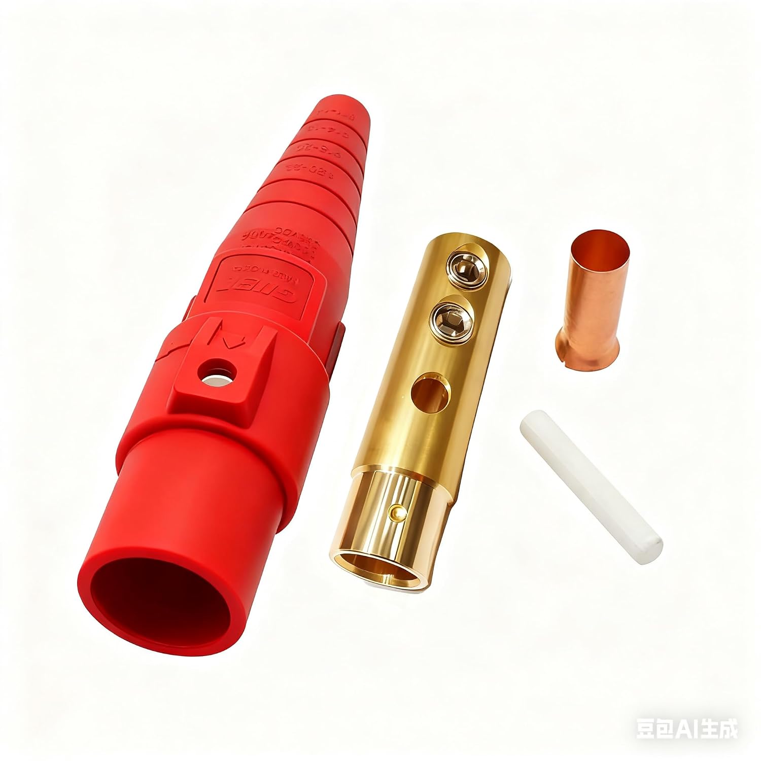 Detalle de Wonsung CLS40-Female-Red 400A Camlock Connector, 600V, Copper