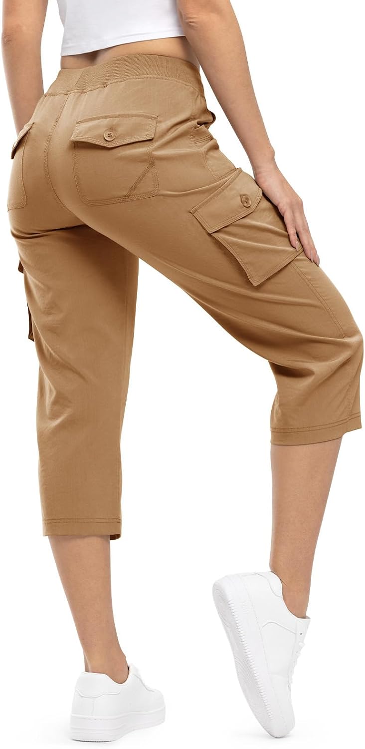 Thumbnail 6 de TBMPOY Women's Cargo Capris: Lightweight Quick-Dry Hiking Pants with 6 Pockets