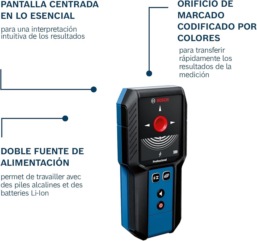 Detalle de Bosch GMS 120-27 Localizador de Metales y Cables 🔍