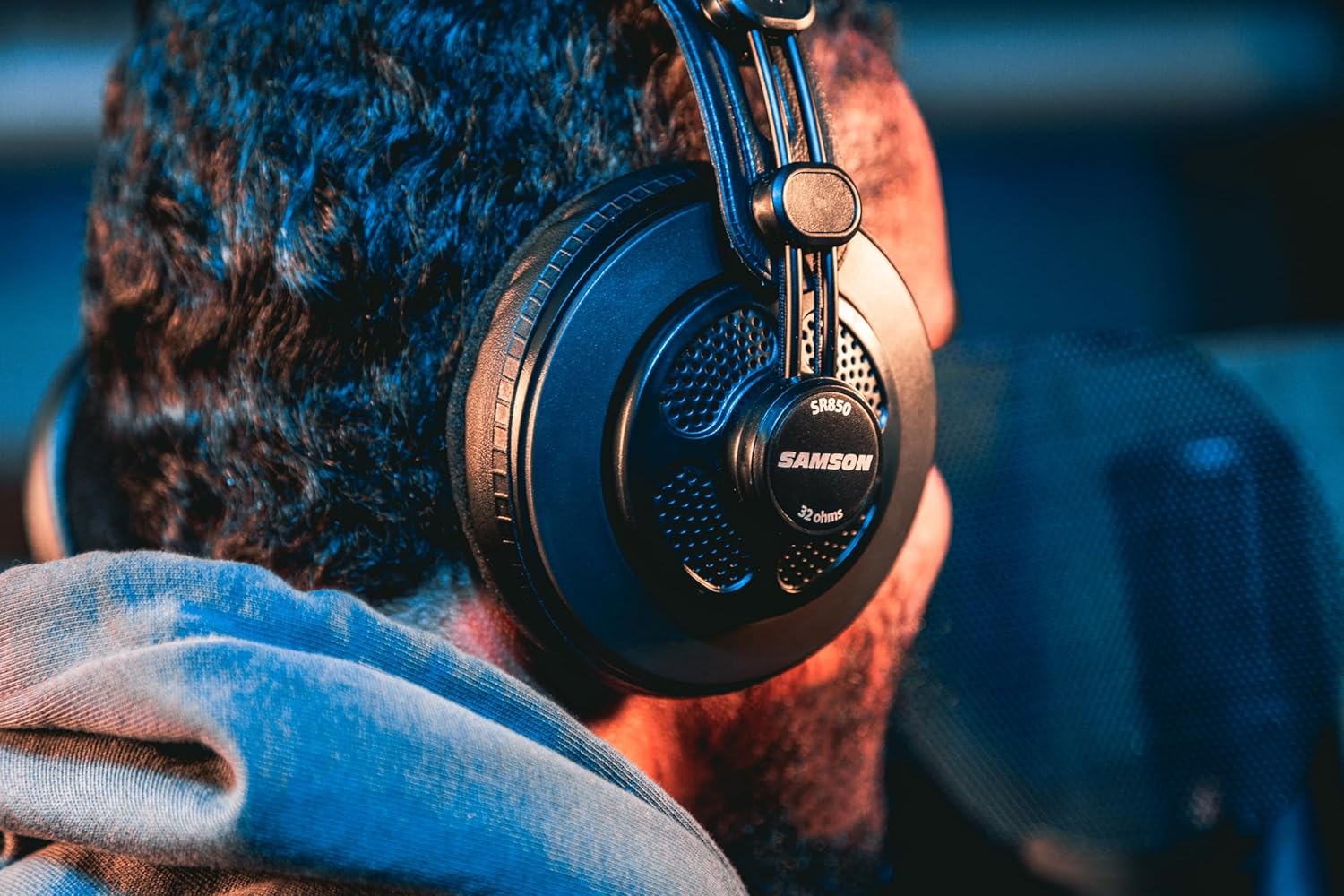 Thumbnail 4 de Samson SR850 casque traditionnel filaire noir (jack 3,5 mm) avec adaptateur 6,35 mm