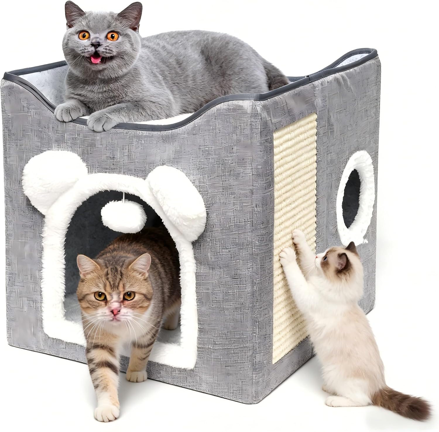 Thumbnail 3 de Casa Gatos Interior 40×40×40 cm Azul